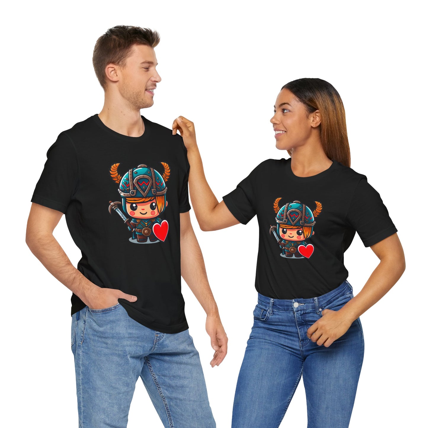 Viking Valentine's Day Unisex Jersey Short Sleeve Tee
