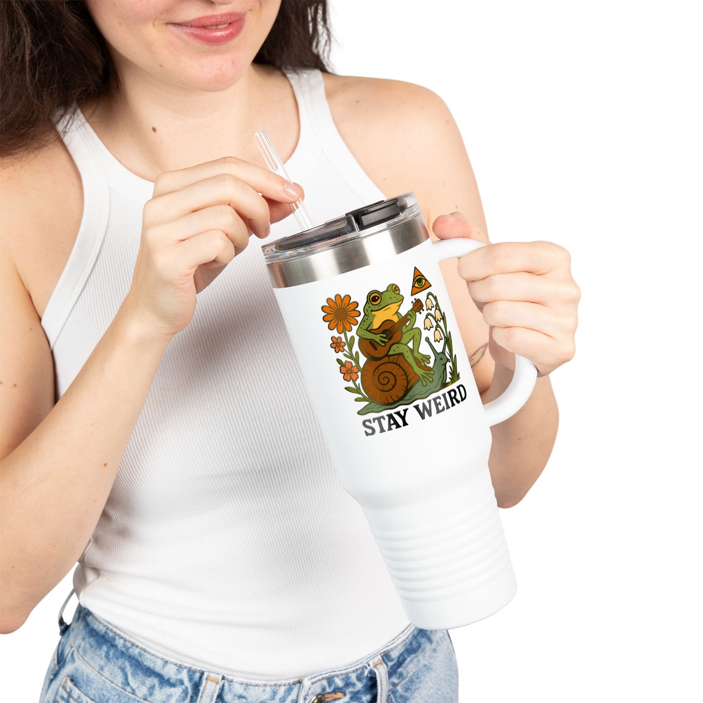 Stay Weird 40oz, Quirky Insulated Travel Tumbler