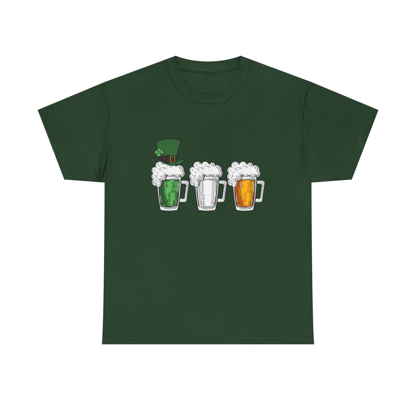 Unisex St Patrick's Day Beer Flag Heavy Cotton Tee