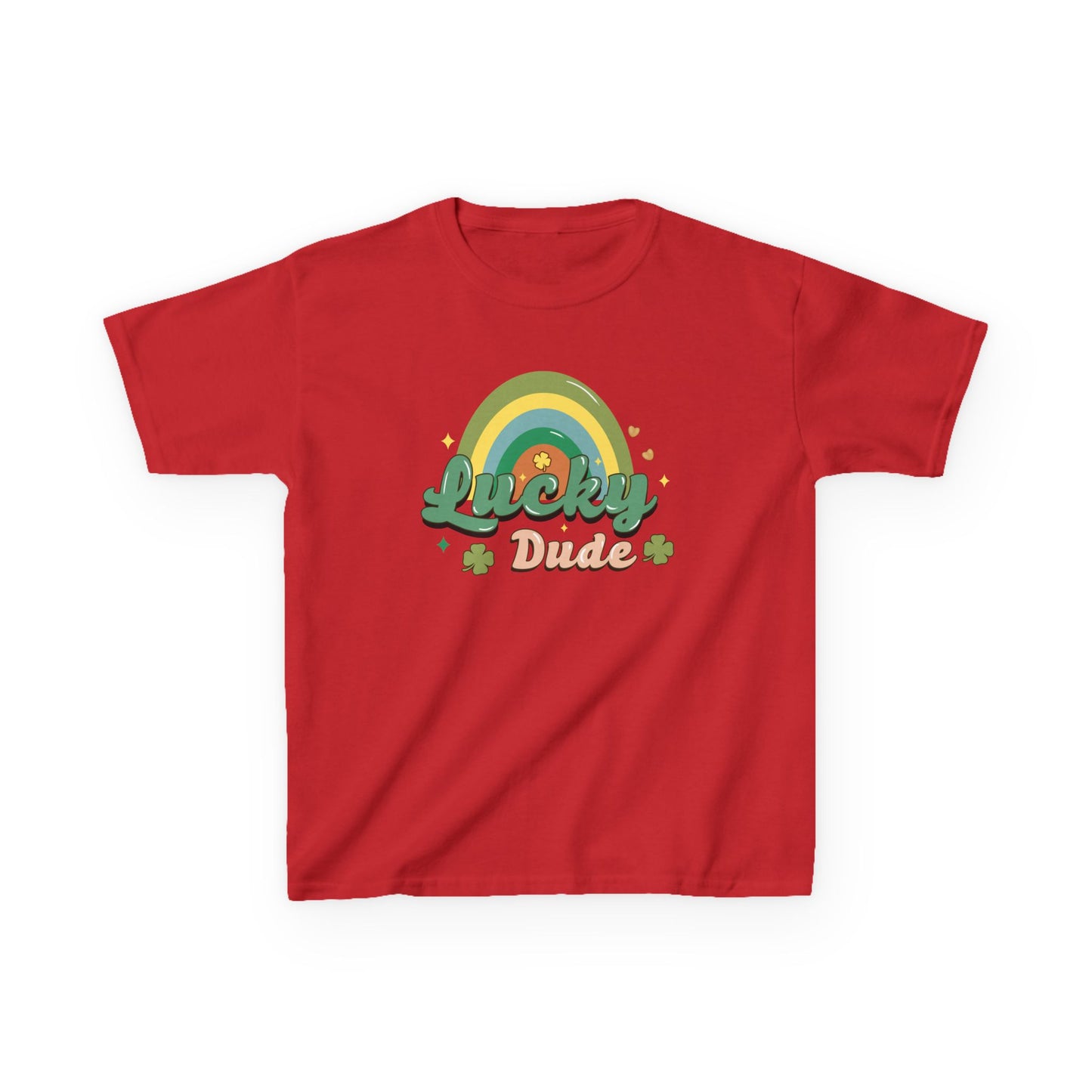 Lucky Dude St Patricks Day Kids Heavy Cotton Tee