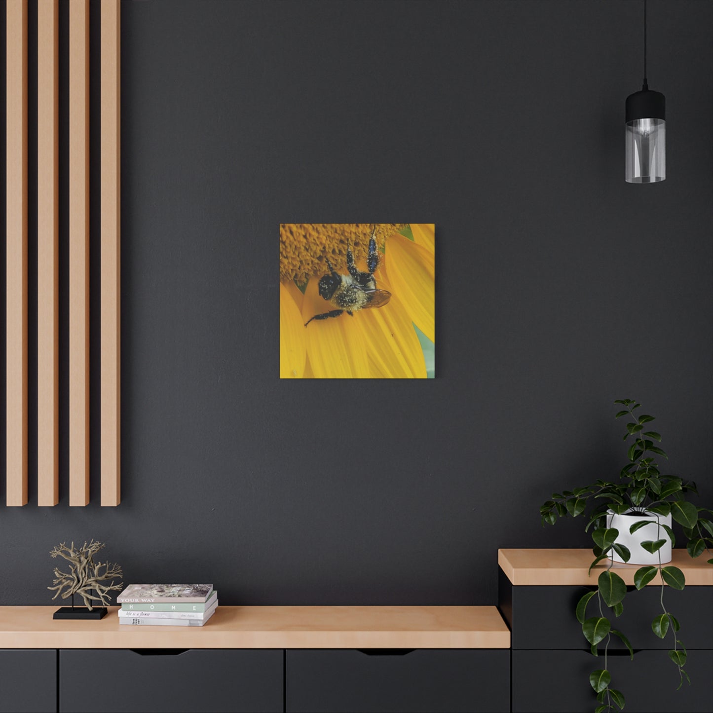 Happy Little Bee,  Matte Canvas, Stretched, 1.25"