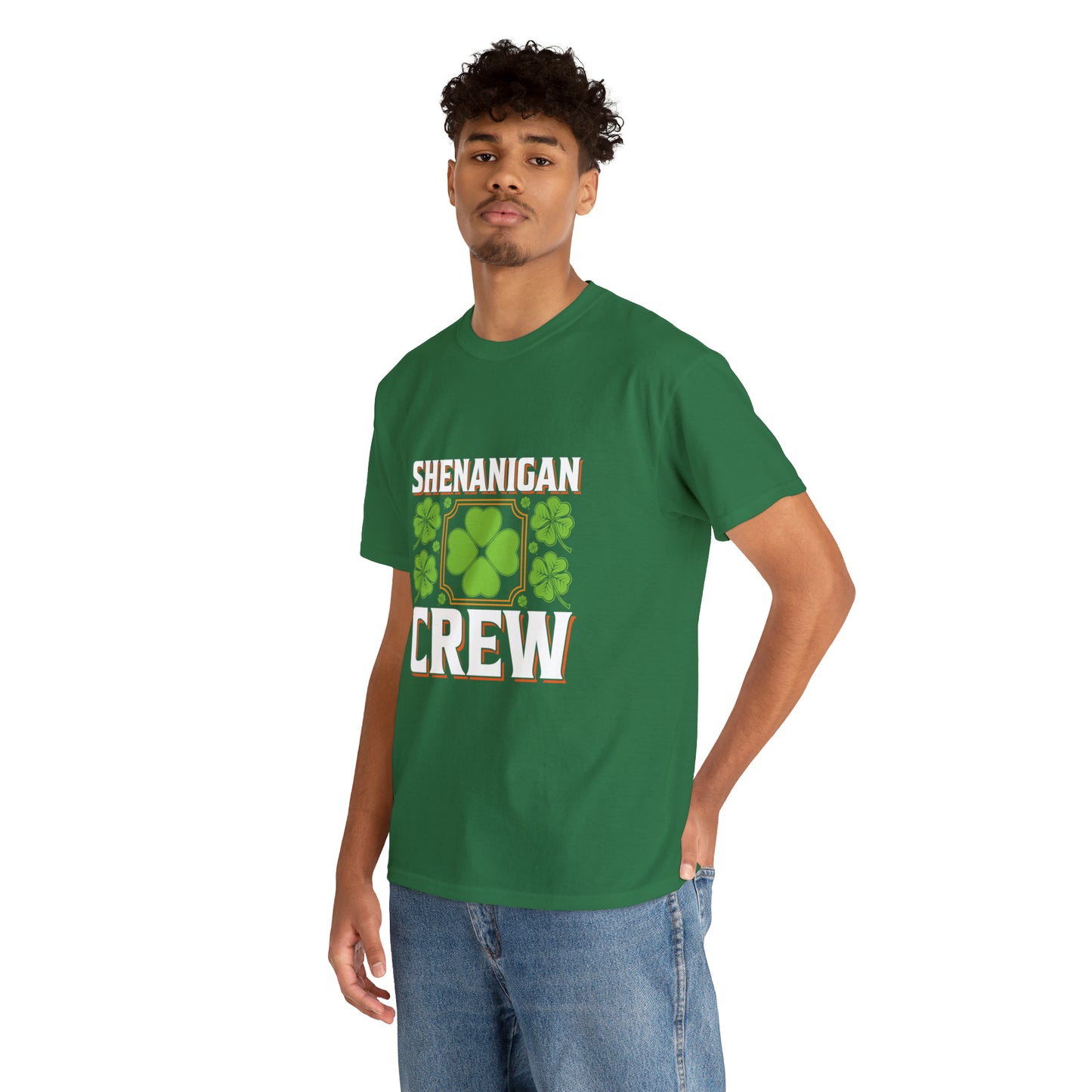 Unisex Shenanigan's Matching Family Shenanigans Crew St Patricks Day Heavy Cotton Tee
