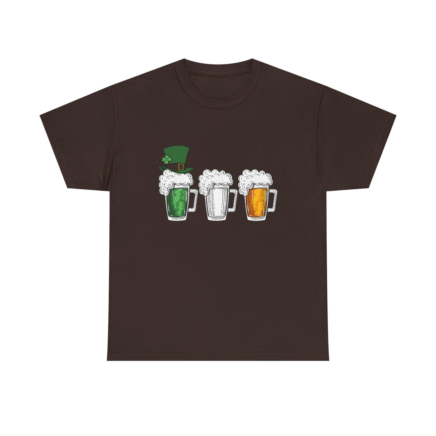 Unisex St Patrick's Day Beer Flag Heavy Cotton Tee