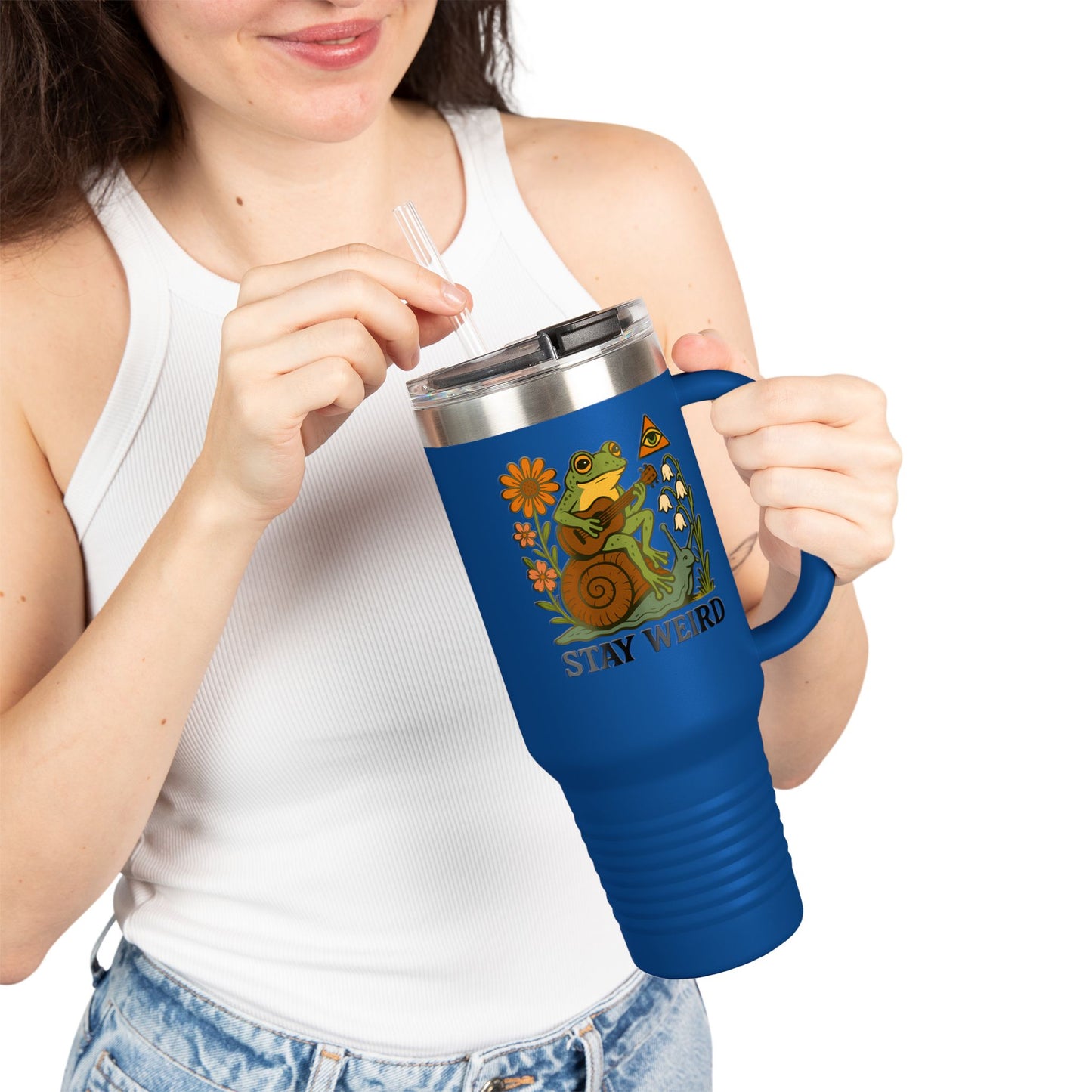 Stay Weird 40oz, Quirky Insulated Travel Tumbler