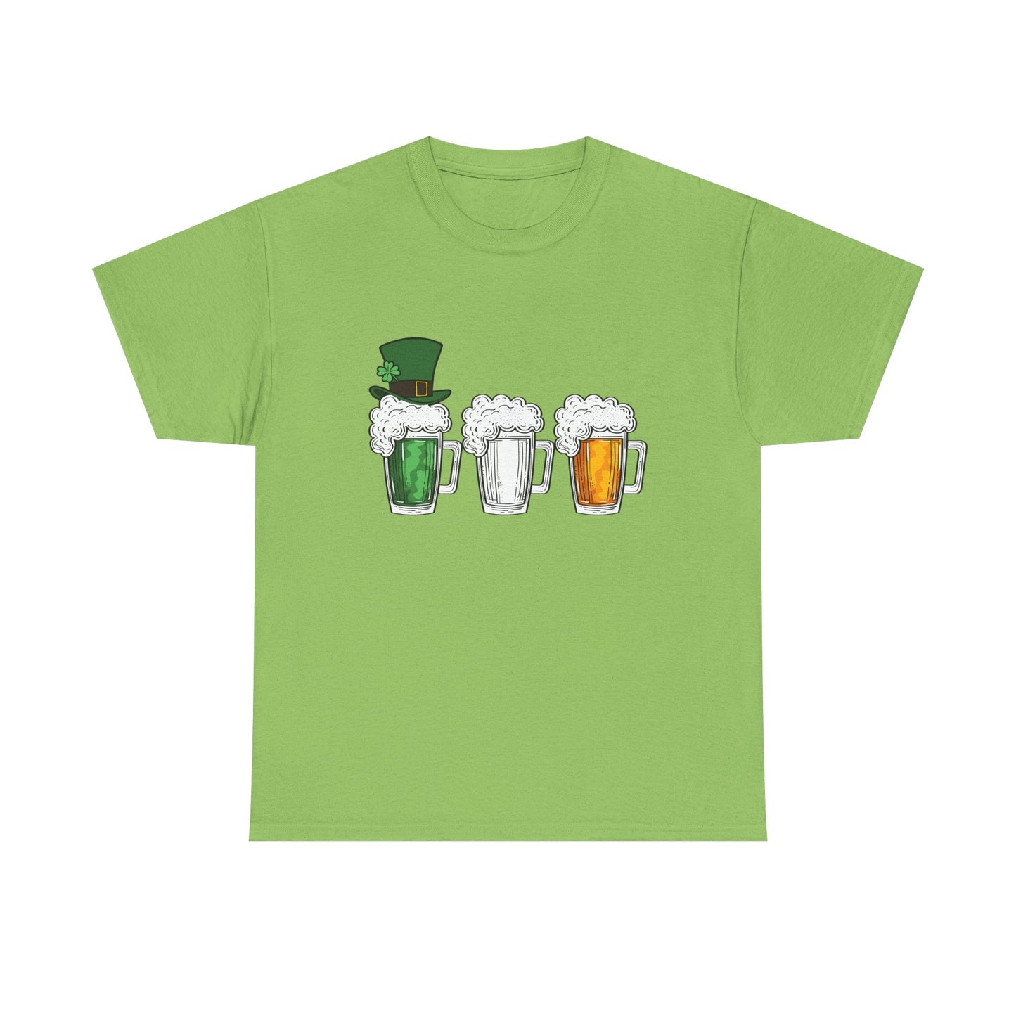 Unisex St Patrick's Day Beer Flag Heavy Cotton Tee