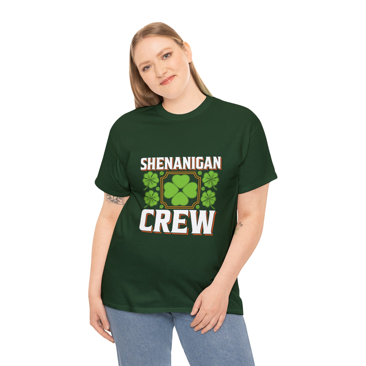 Unisex Shenanigan's Matching Family Shenanigans Crew St Patricks Day Heavy Cotton Tee