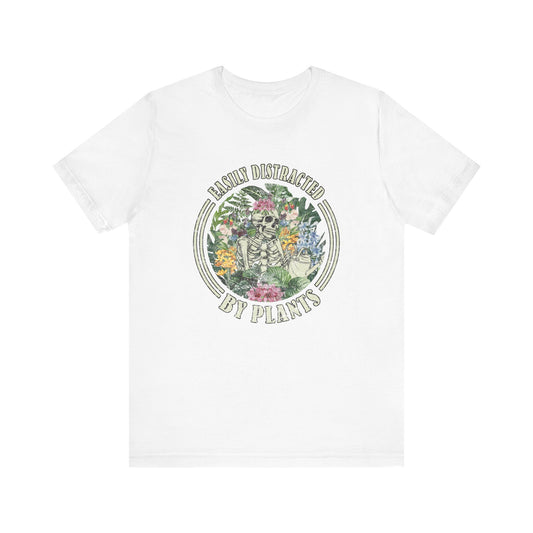 Easily Distracted By Plants, S- 5XL, Unisex Jersey Short Sleeve Tee