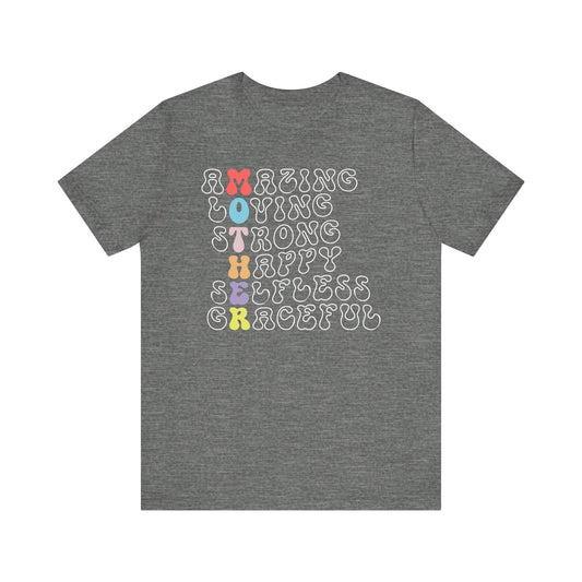 Mother's Day, Amazing Mother, XS-3XL, Unisex Jersey Short Sleeve Tee