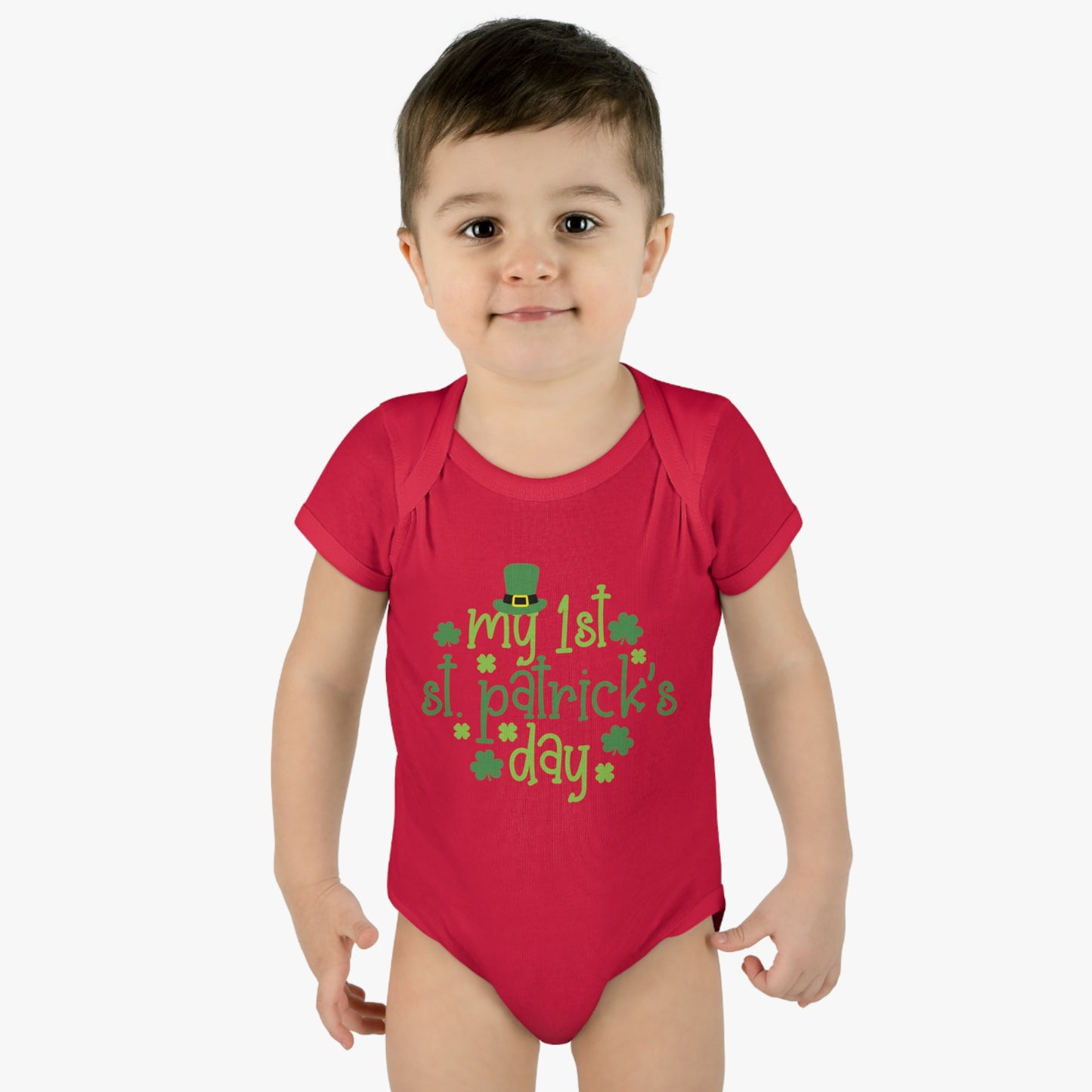 My First 1st St Patricks Day Infant Onesie Baby Rib Bodysuit