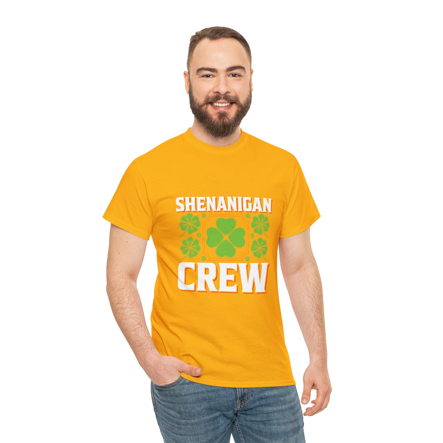 Unisex Shenanigan's Matching Family Shenanigans Crew St Patricks Day Heavy Cotton Tee