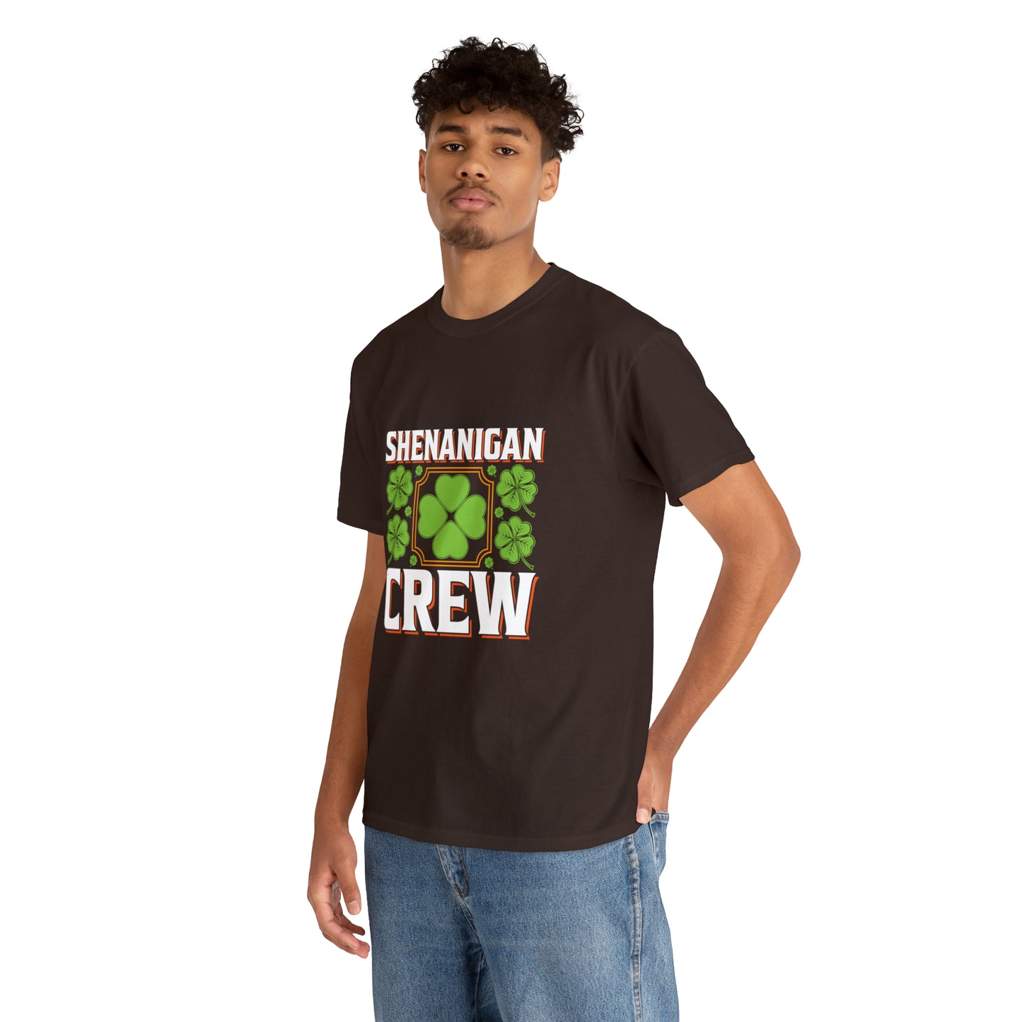 Unisex Shenanigan's Matching Family Shenanigans Crew St Patricks Day Heavy Cotton Tee