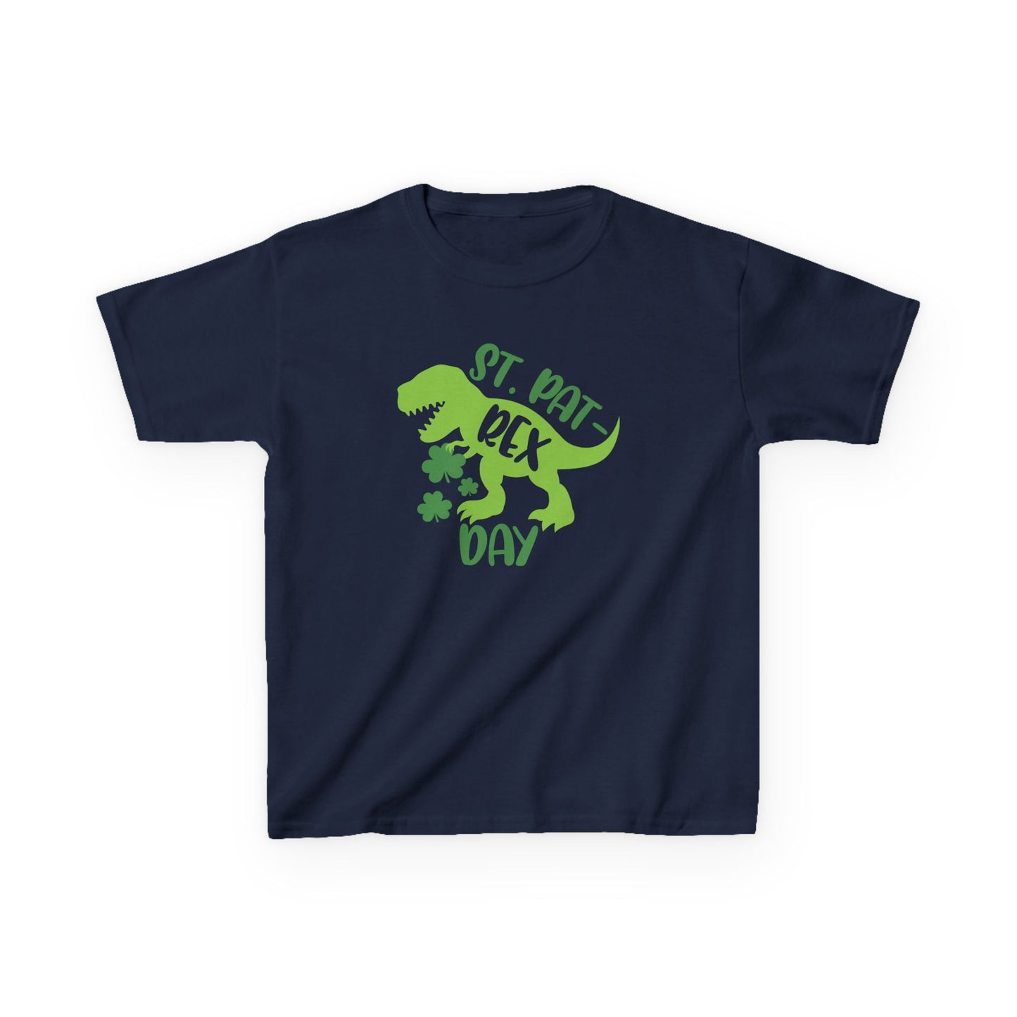 St Pat-Rex Day Dino St Patricks Day Kids Heavy Cotton Tee