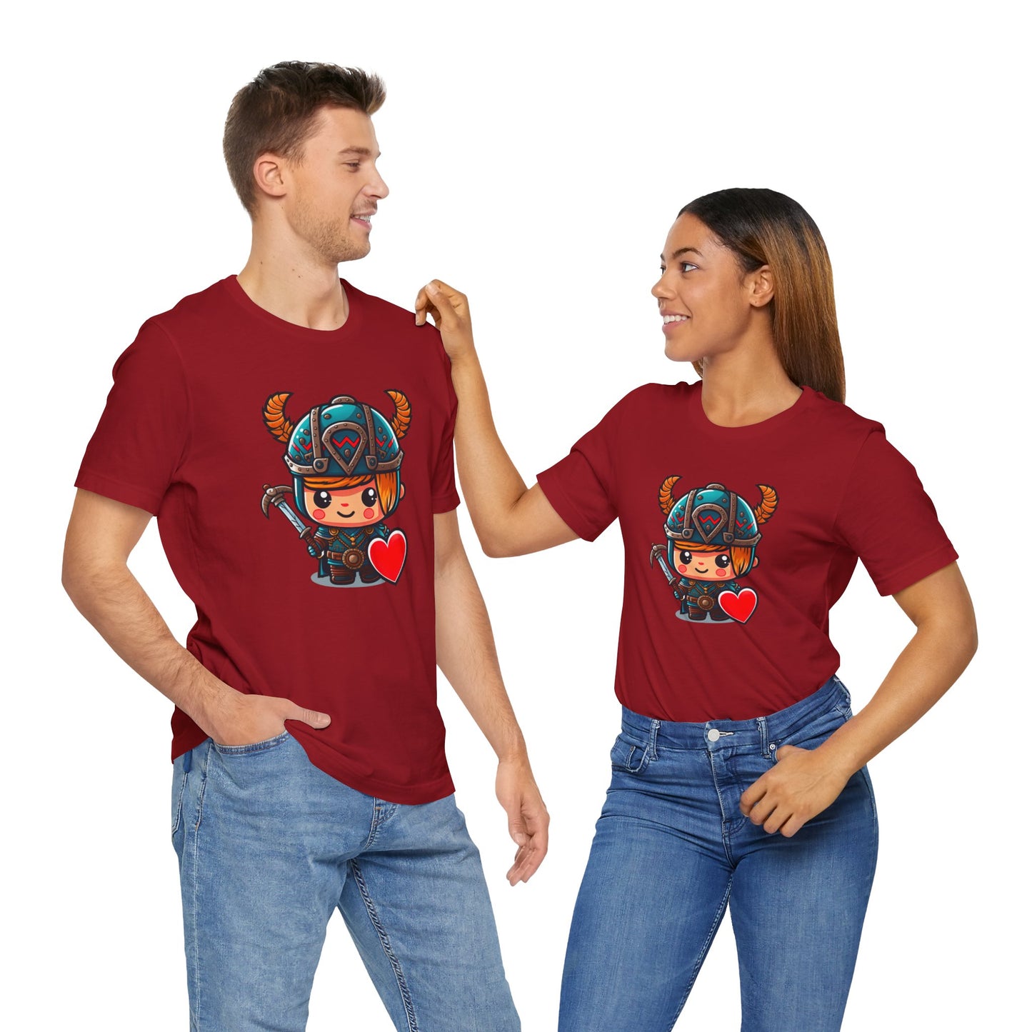 Viking Valentine's Day Unisex Jersey Short Sleeve Tee