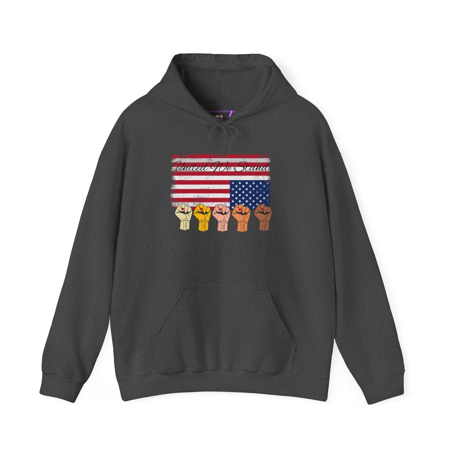 United We Stand Nation in distress Hoodie, Patriotic Blend Sweatshirt, National Pride Pullover, American Flag Hooded Jumper, USA Unity Top