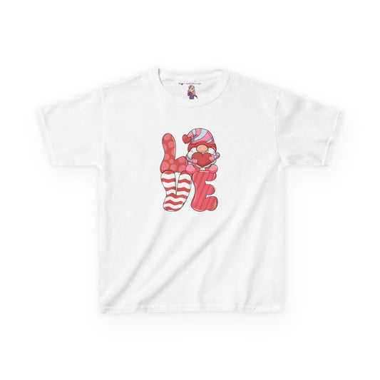 Love Gnome Valentines Day Kids Heavy Cotton™ Tee