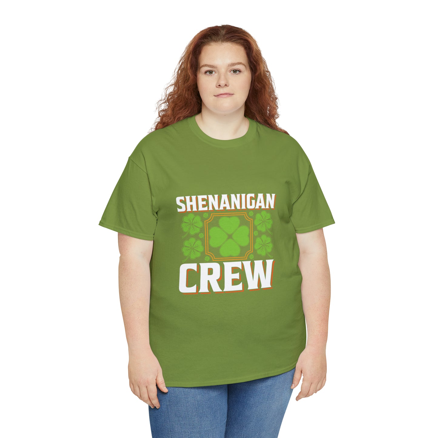 Unisex Shenanigan's Matching Family Shenanigans Crew St Patricks Day Heavy Cotton Tee