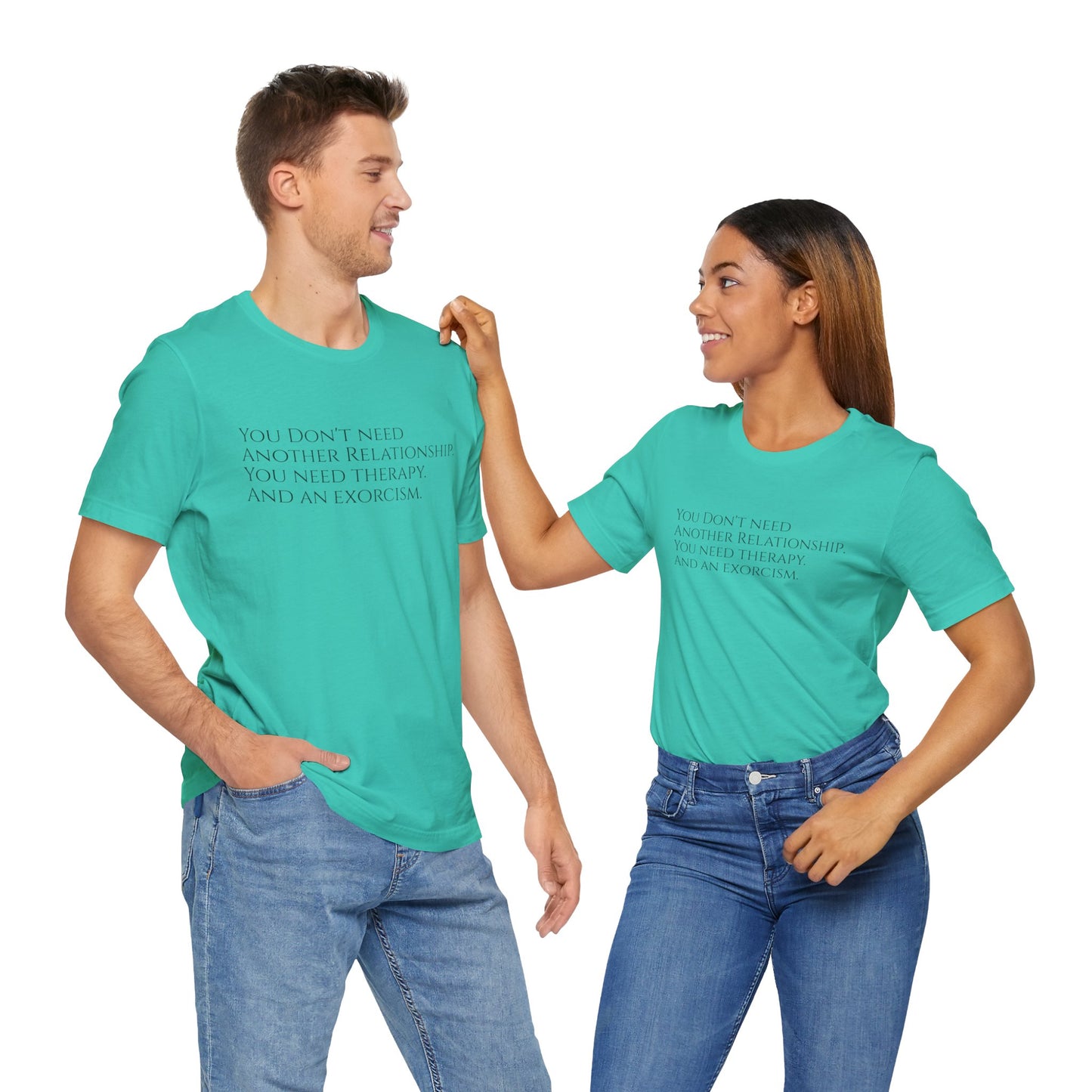 Relationships, Therapy, Exorcism, XS-3XL, Unisex Jersey Short Sleeve Tee