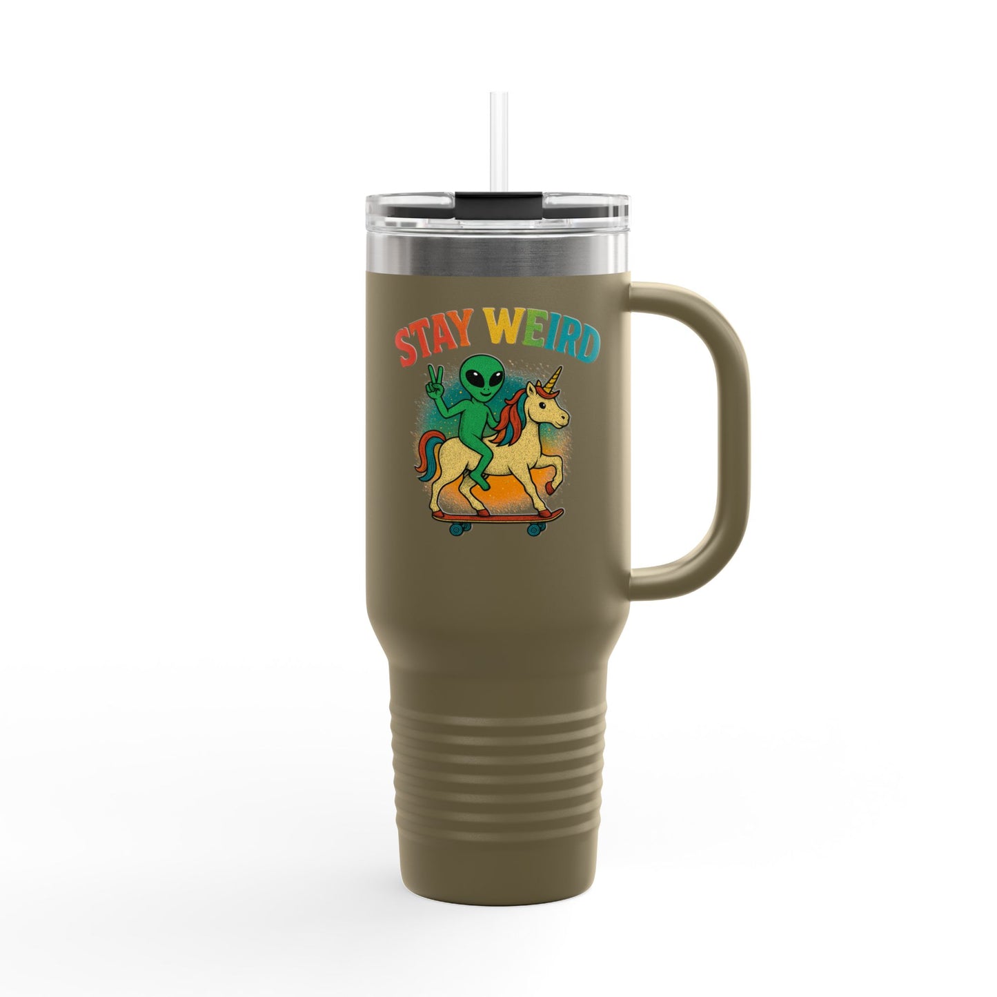 Aliens & Unicorns Stay Weird Insulated Travel Mug, 40oz