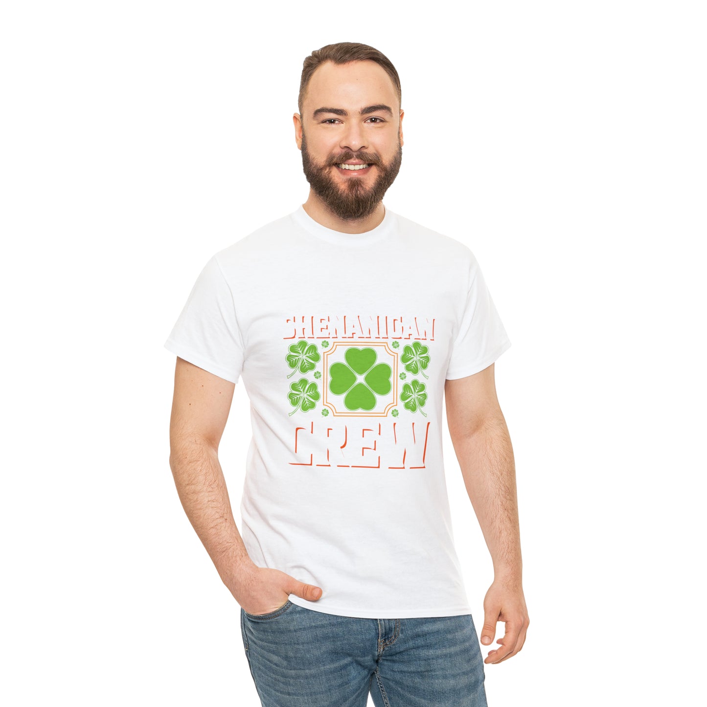 Unisex Shenanigan's Matching Family Shenanigans Crew St Patricks Day Heavy Cotton Tee