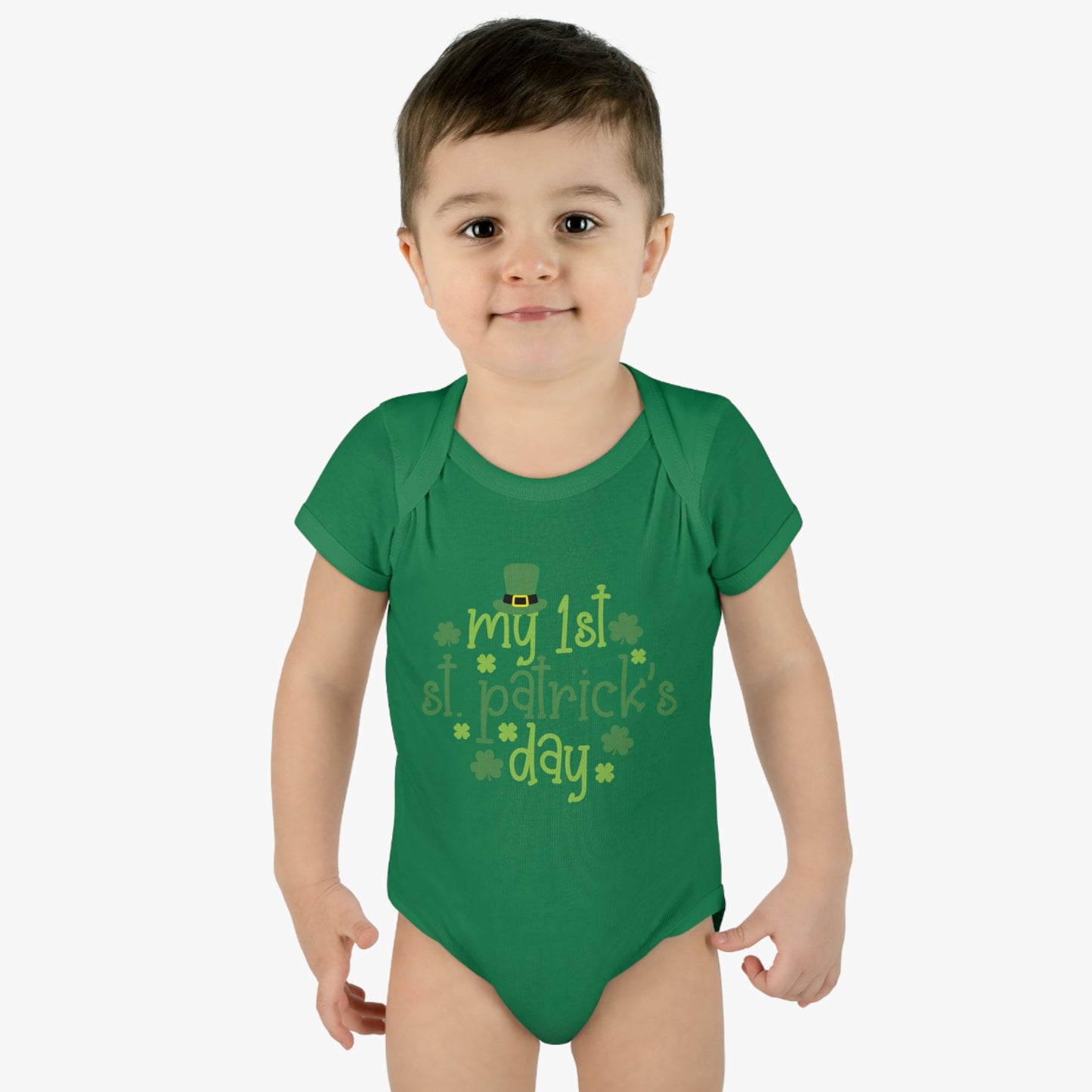 My First 1st St Patricks Day Infant Onesie Baby Rib Bodysuit