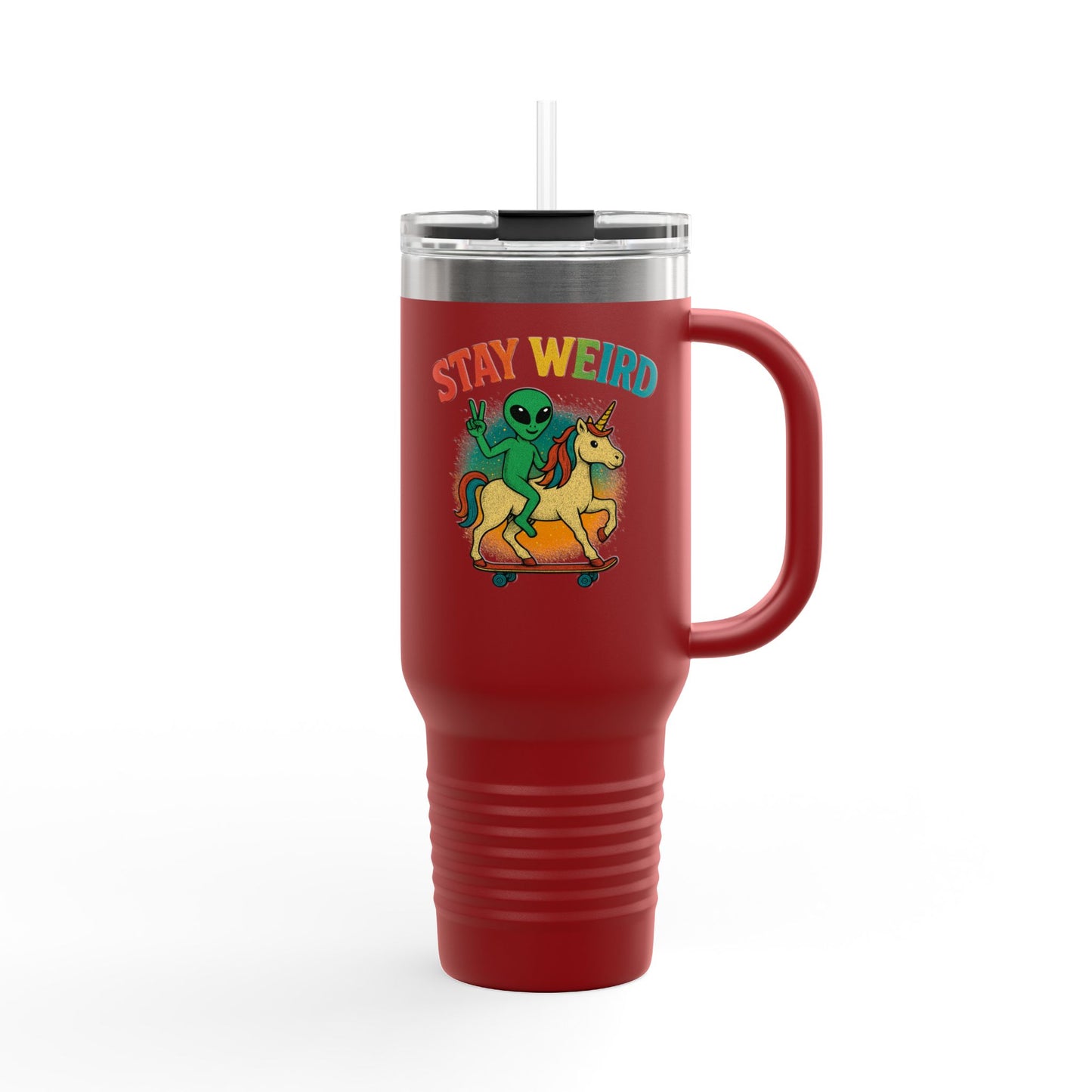 Aliens & Unicorns Stay Weird Insulated Travel Mug, 40oz