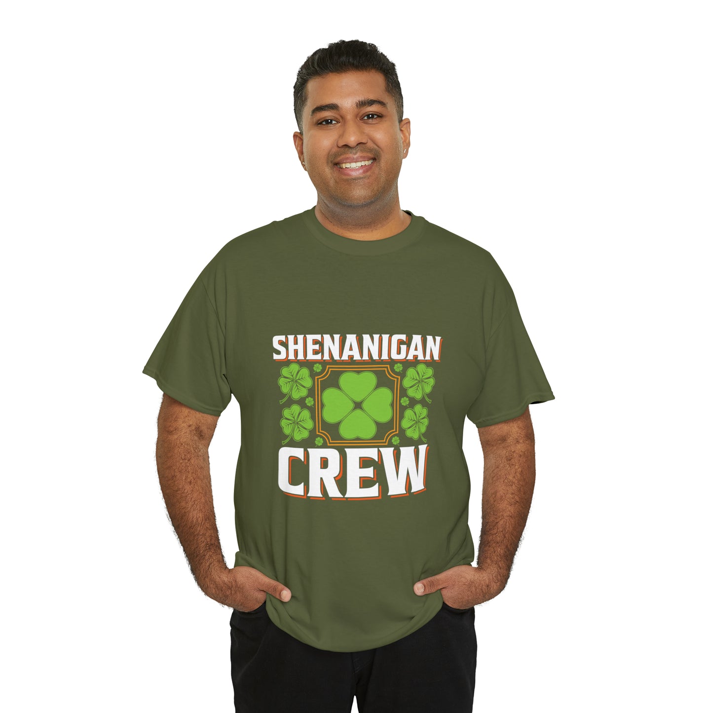 Unisex Shenanigan's Matching Family Shenanigans Crew St Patricks Day Heavy Cotton Tee