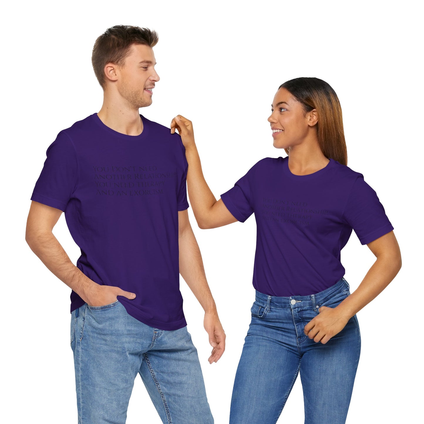 Relationships, Therapy, Exorcism, XS-3XL, Unisex Jersey Short Sleeve Tee