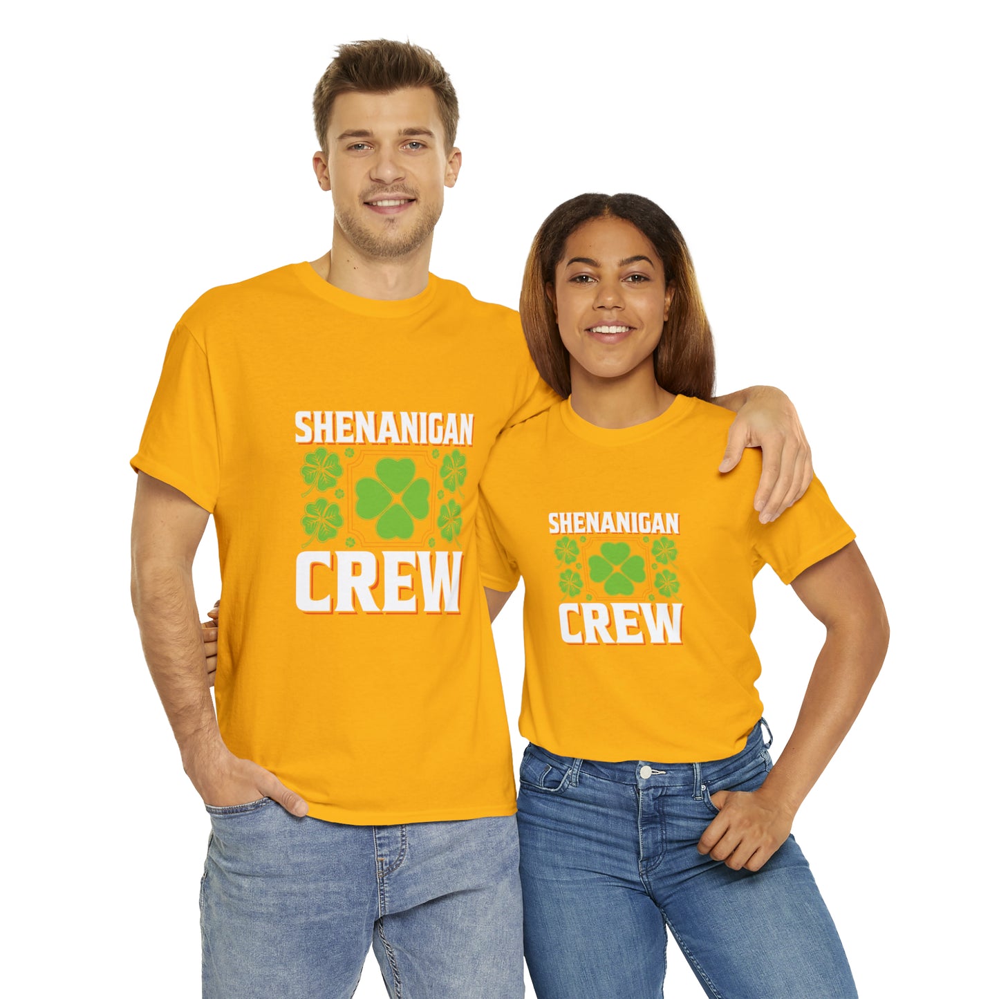 Unisex Shenanigan's Matching Family Shenanigans Crew St Patricks Day Heavy Cotton Tee
