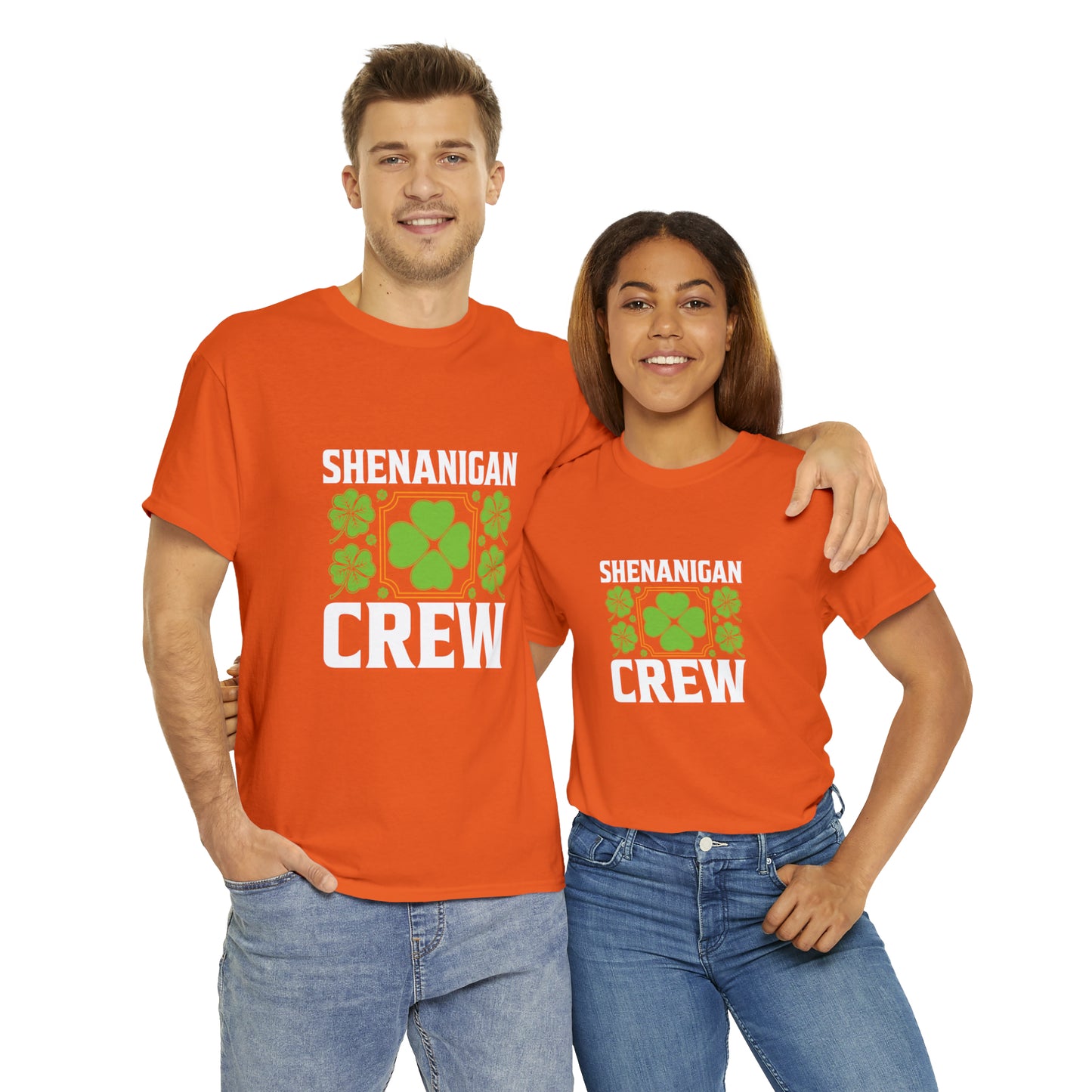 Unisex Shenanigan's Matching Family Shenanigans Crew St Patricks Day Heavy Cotton Tee