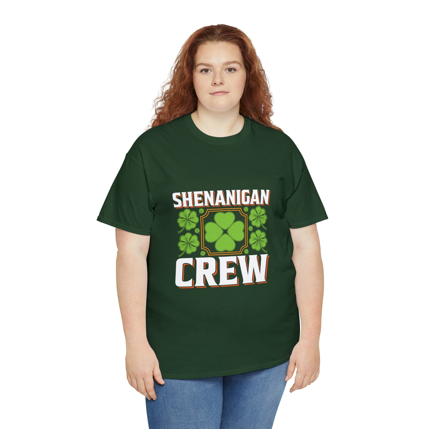 Unisex Shenanigan's Matching Family Shenanigans Crew St Patricks Day Heavy Cotton Tee