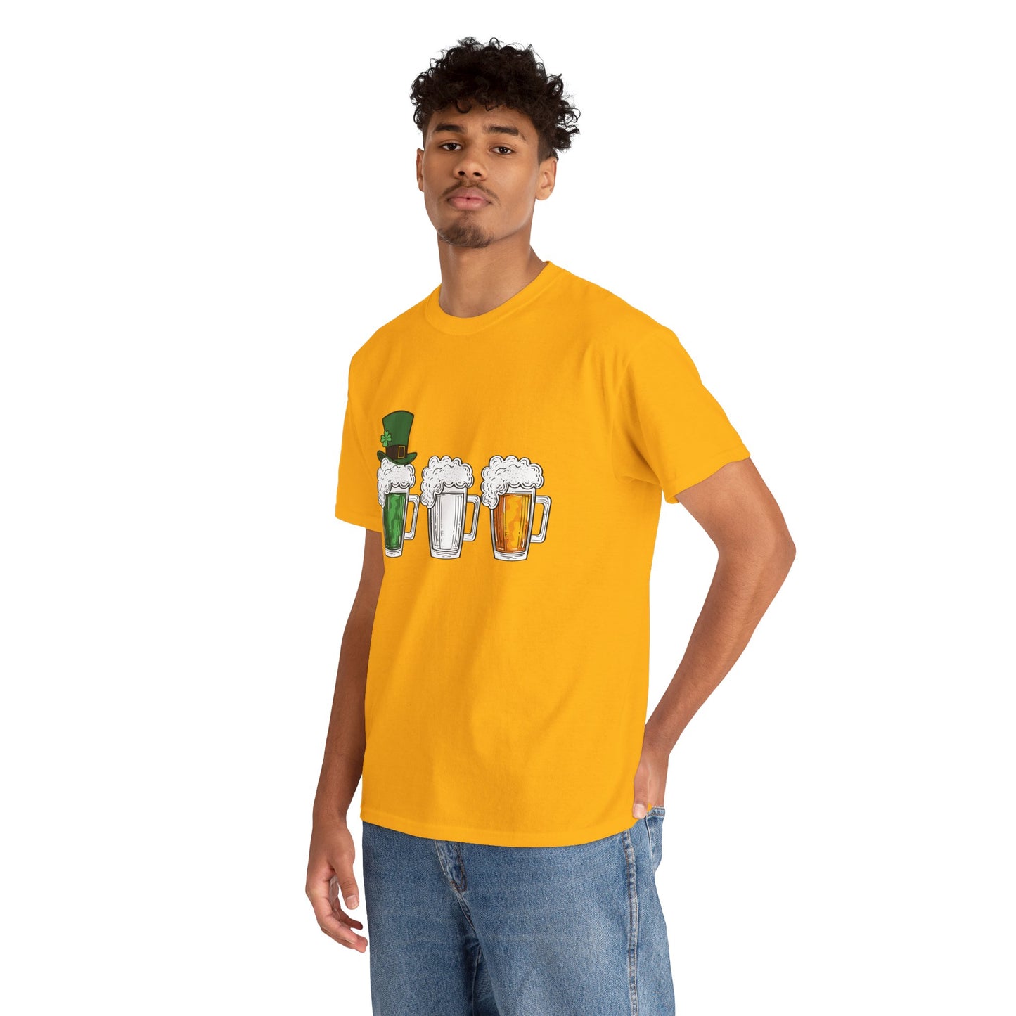 Unisex St Patrick's Day Beer Flag Heavy Cotton Tee