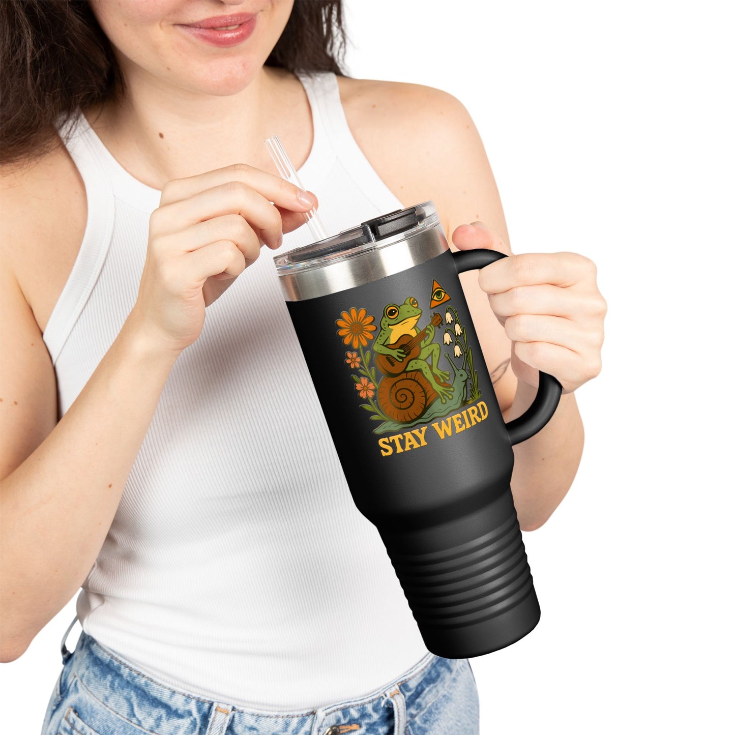 Stay Weird 40oz, Quirky Insulated Travel Tumbler