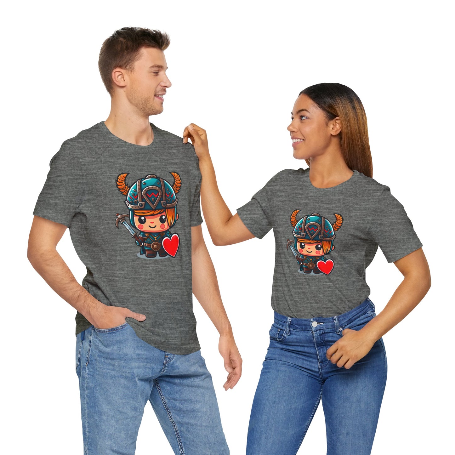 Viking Valentine's Day Unisex Jersey Short Sleeve Tee
