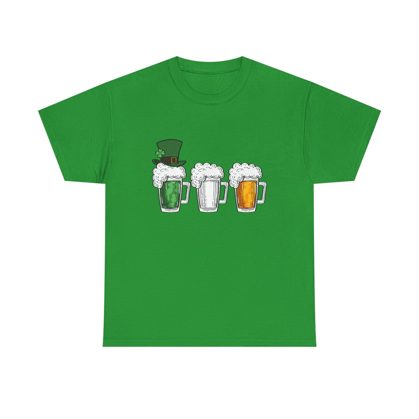 Unisex St Patrick's Day Beer Flag Heavy Cotton Tee