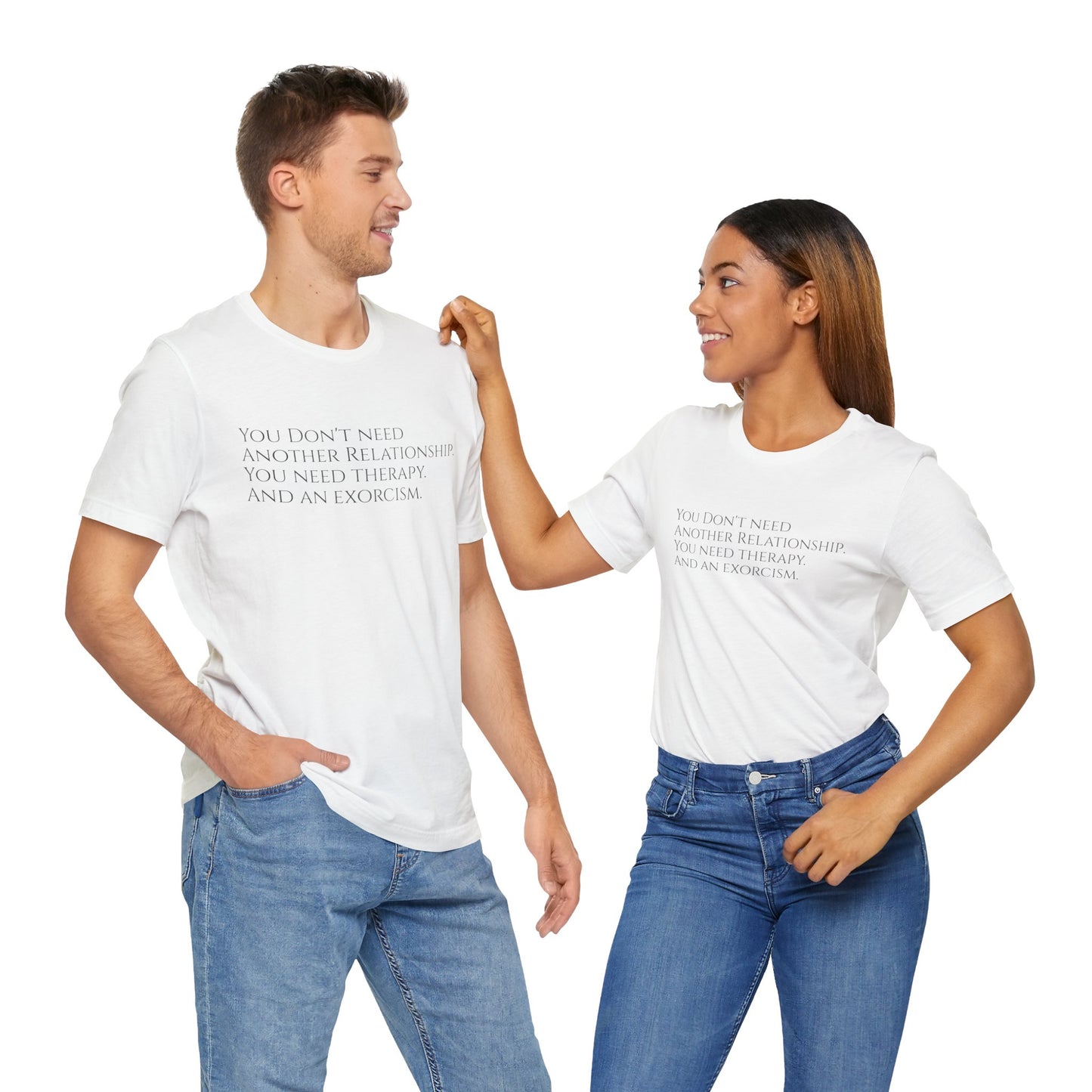 Relationships, Therapy, Exorcism, XS-3XL, Unisex Jersey Short Sleeve Tee