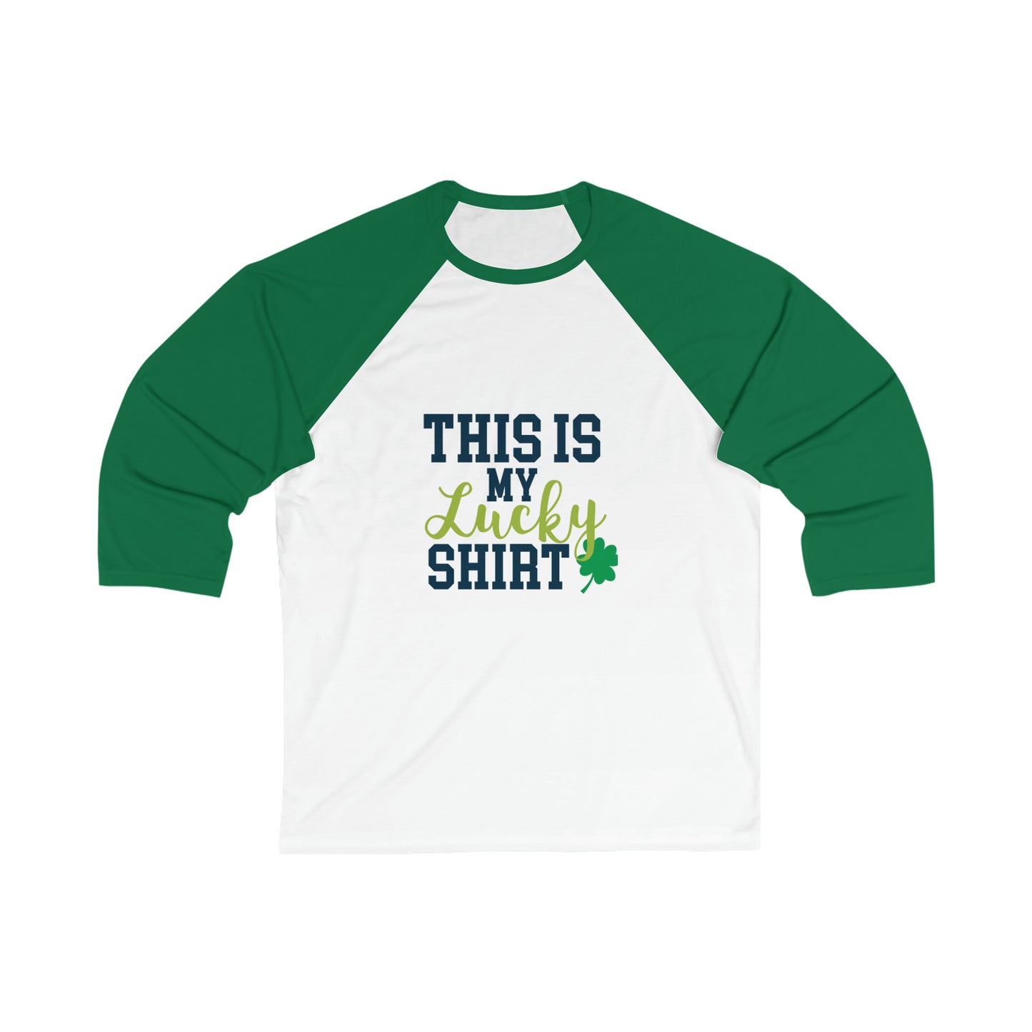 St Patricks Day Lucky Shirt Unisex 34 Sleeve Baseball Tee