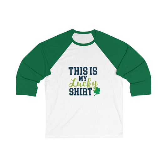 St Patricks Day Lucky Shirt Unisex 34 Sleeve Baseball Tee