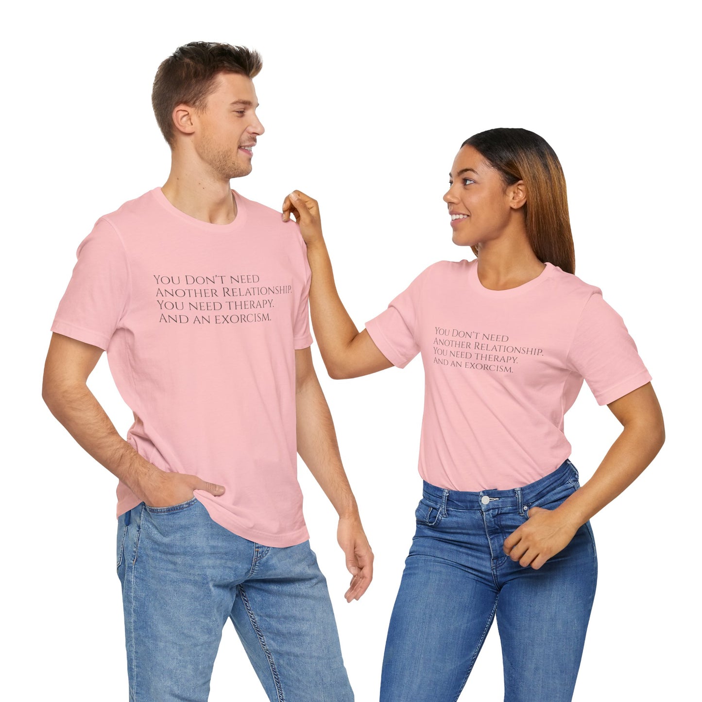 Relationships, Therapy, Exorcism, XS-3XL, Unisex Jersey Short Sleeve Tee
