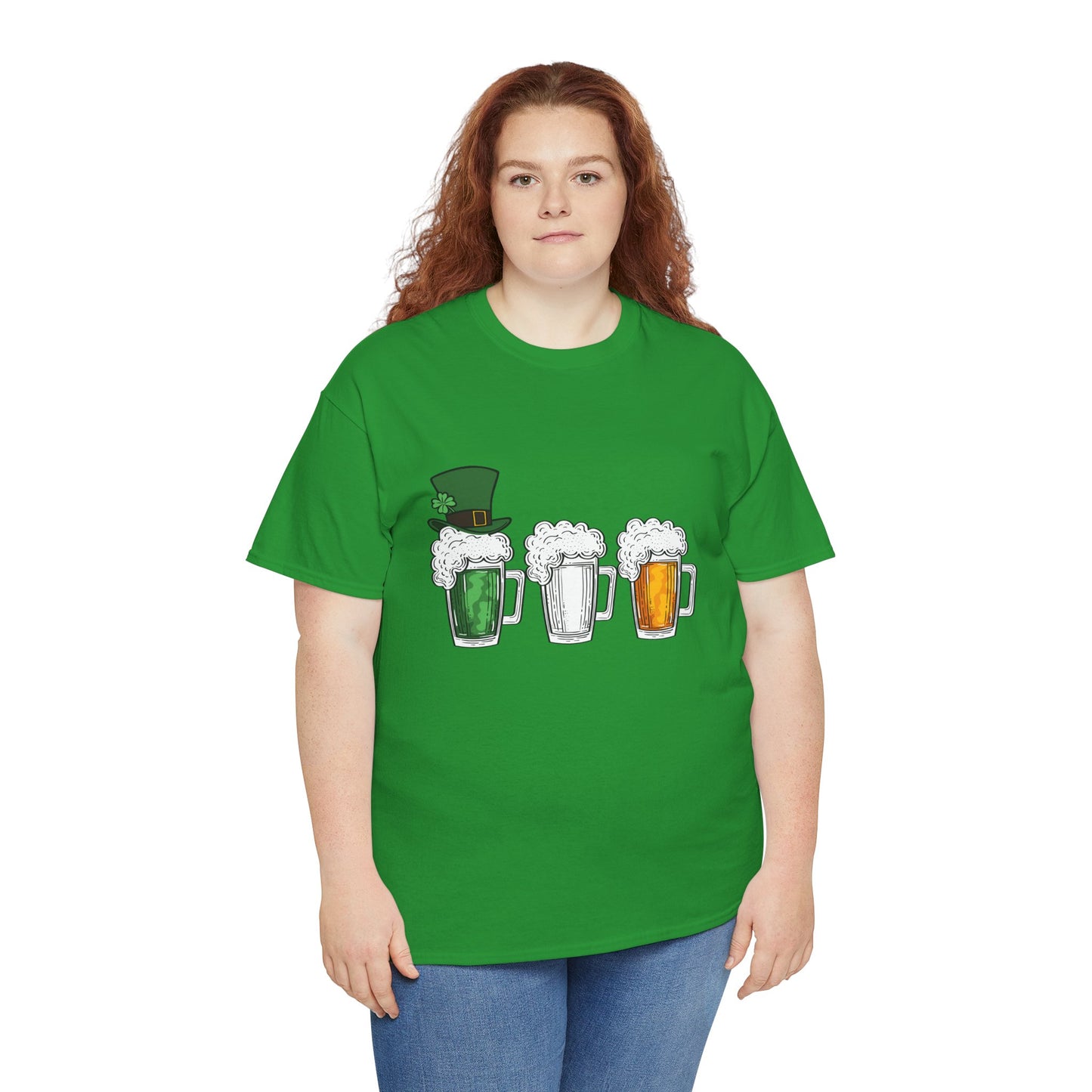 Unisex St Patrick's Day Beer Flag Heavy Cotton Tee