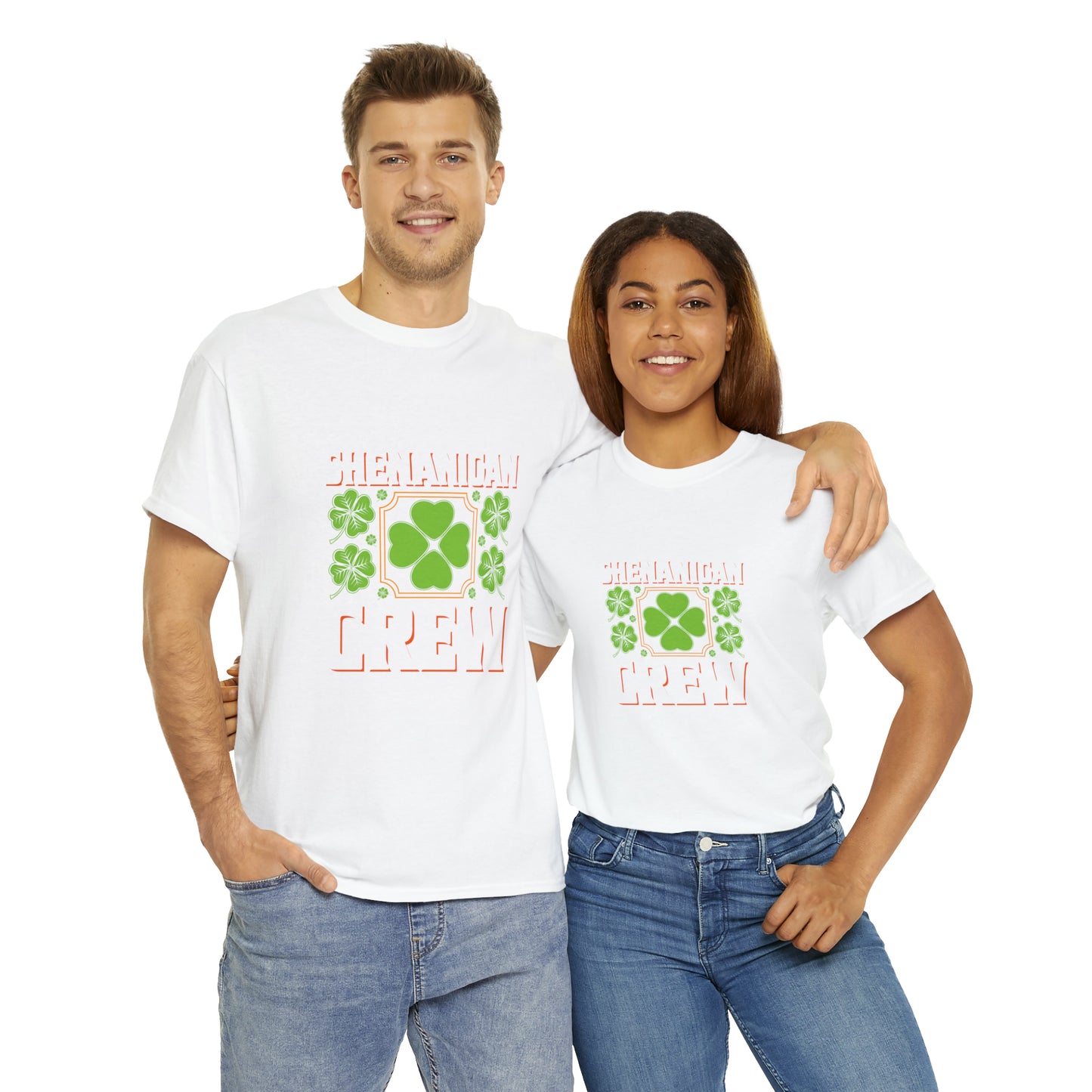 Unisex Shenanigan's Matching Family Shenanigans Crew St Patricks Day Heavy Cotton Tee