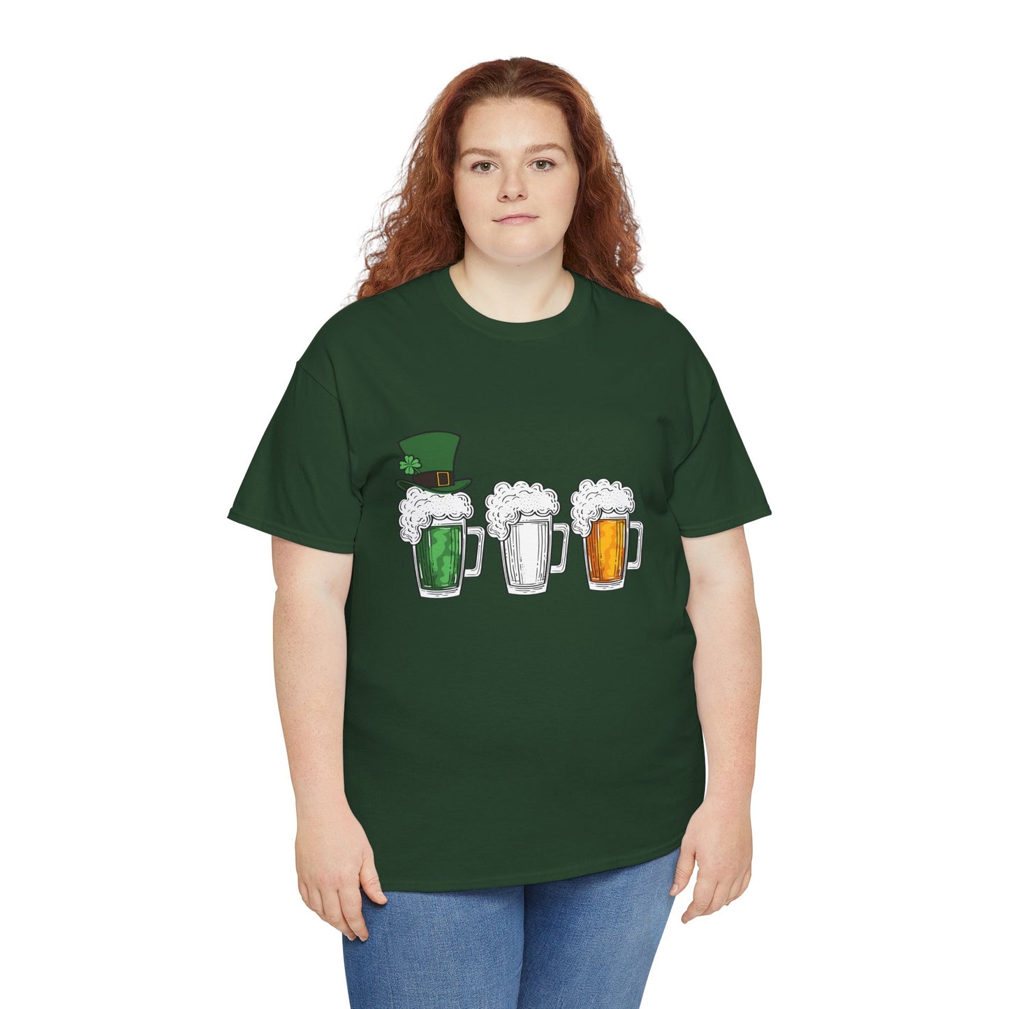 Unisex St Patrick's Day Beer Flag Heavy Cotton Tee