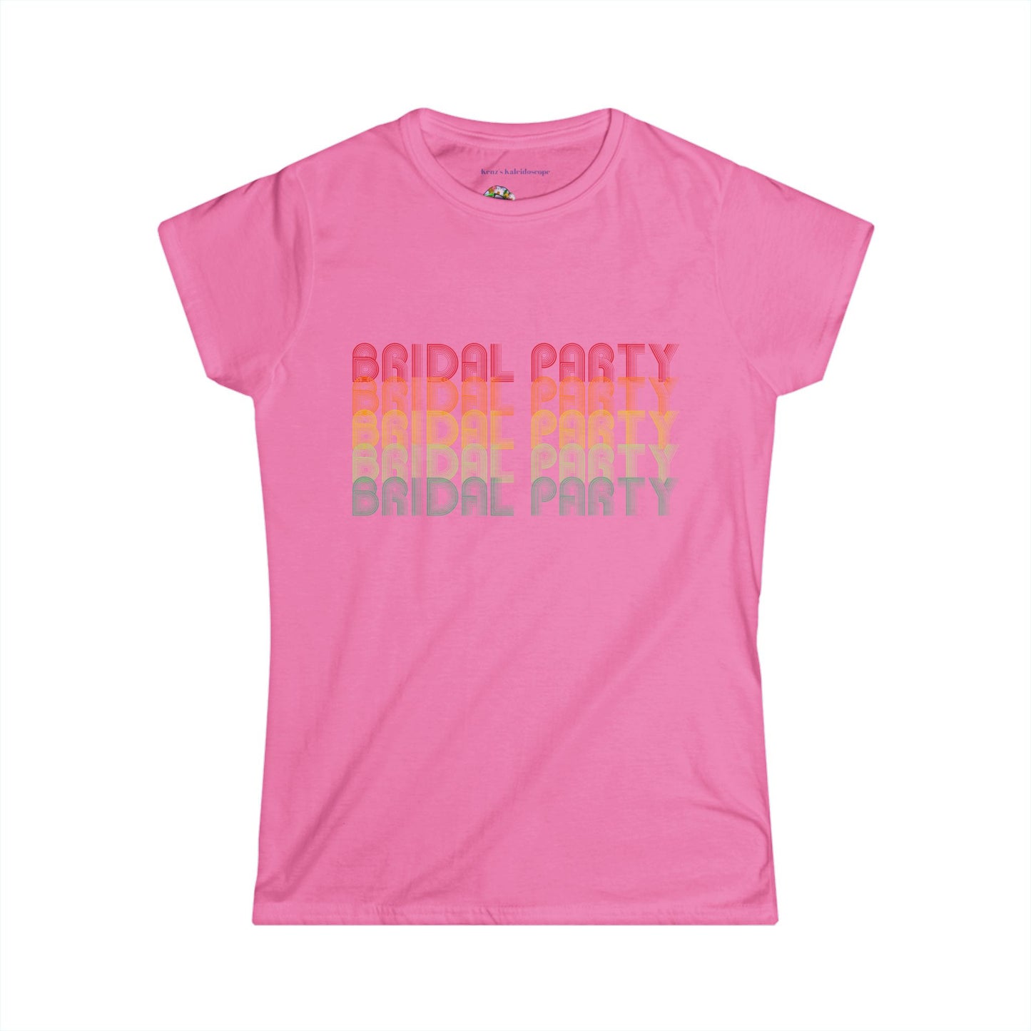 Bridal Party Retro Fade Bachelorette Party Engagement Party, S-2XL, Women's Softstyle Tee