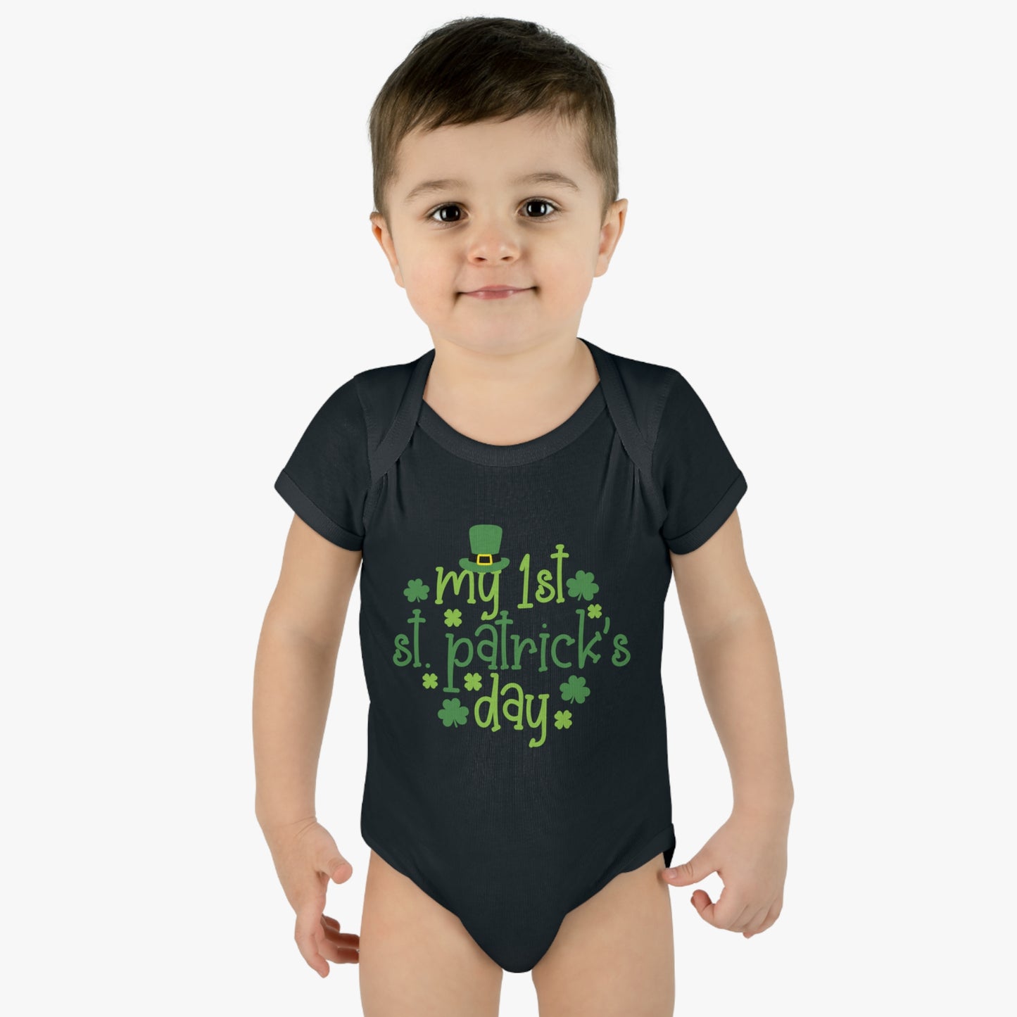 My First 1st St Patricks Day Infant Onesie Baby Rib Bodysuit