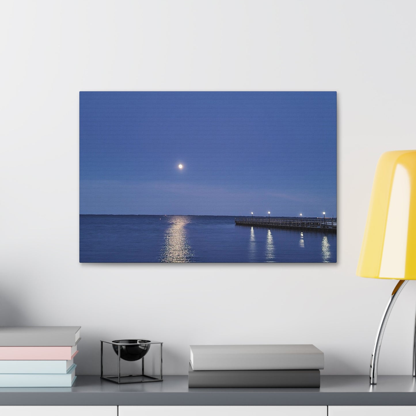 Moonlight Over The Bay, Canvas Stretched, 1.5''