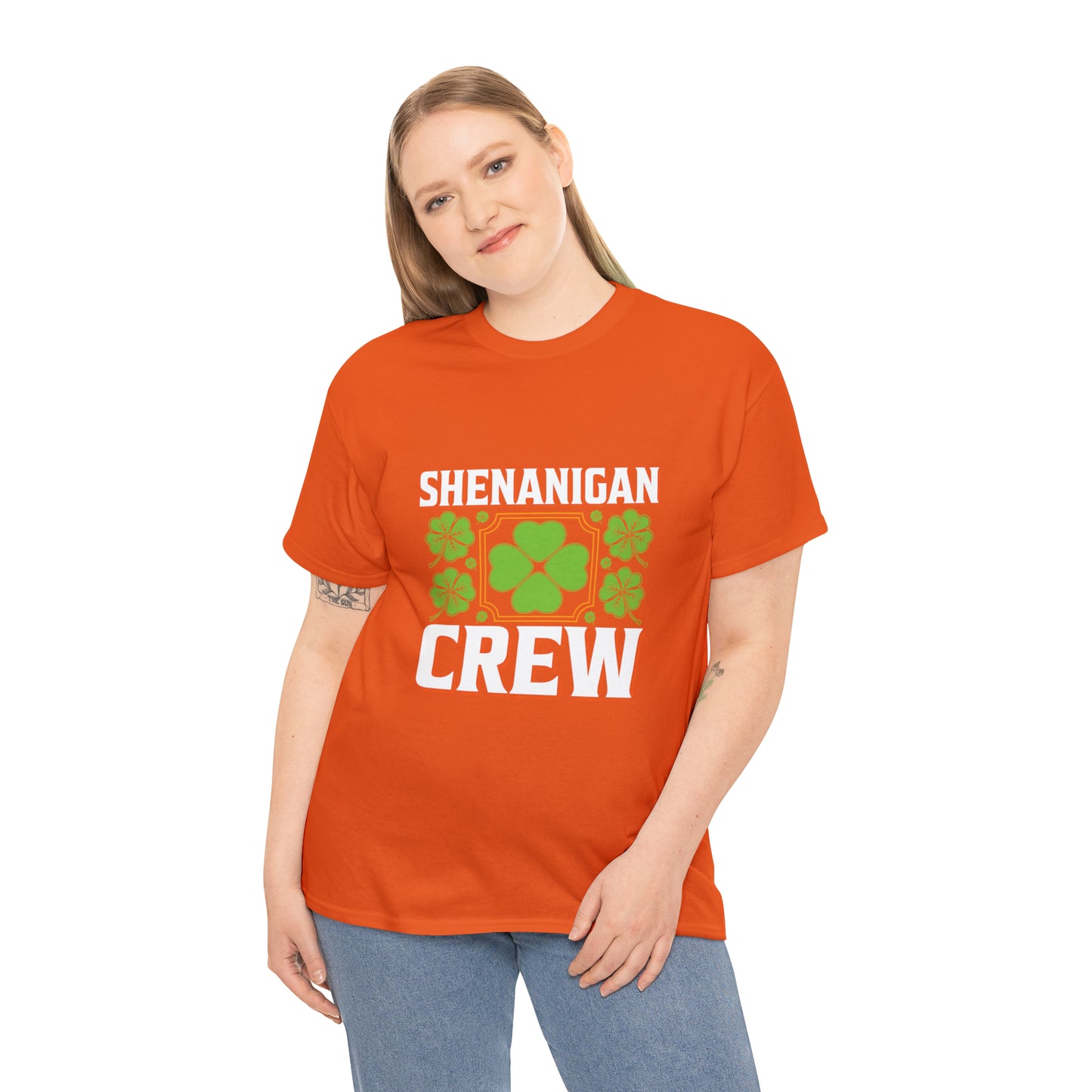Unisex Shenanigan's Matching Family Shenanigans Crew St Patricks Day Heavy Cotton Tee