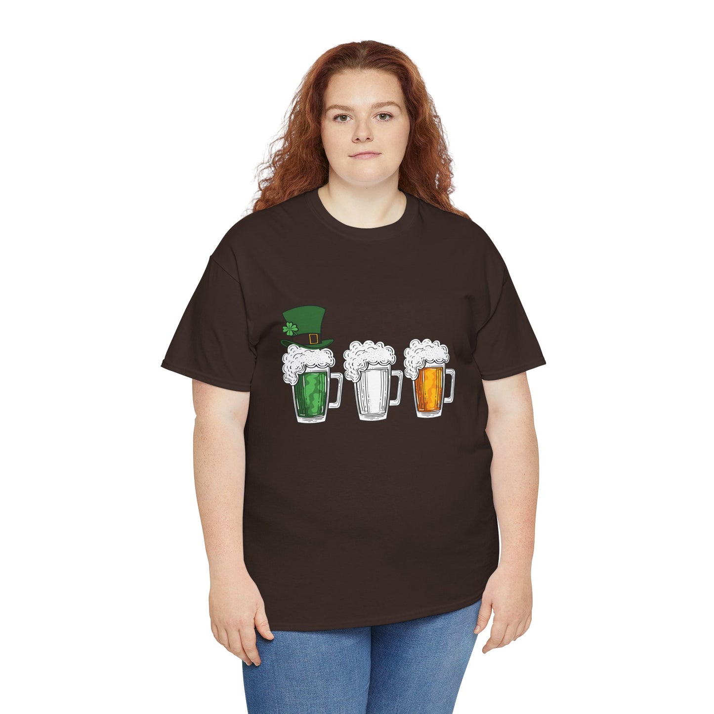 Unisex St Patrick's Day Beer Flag Heavy Cotton Tee