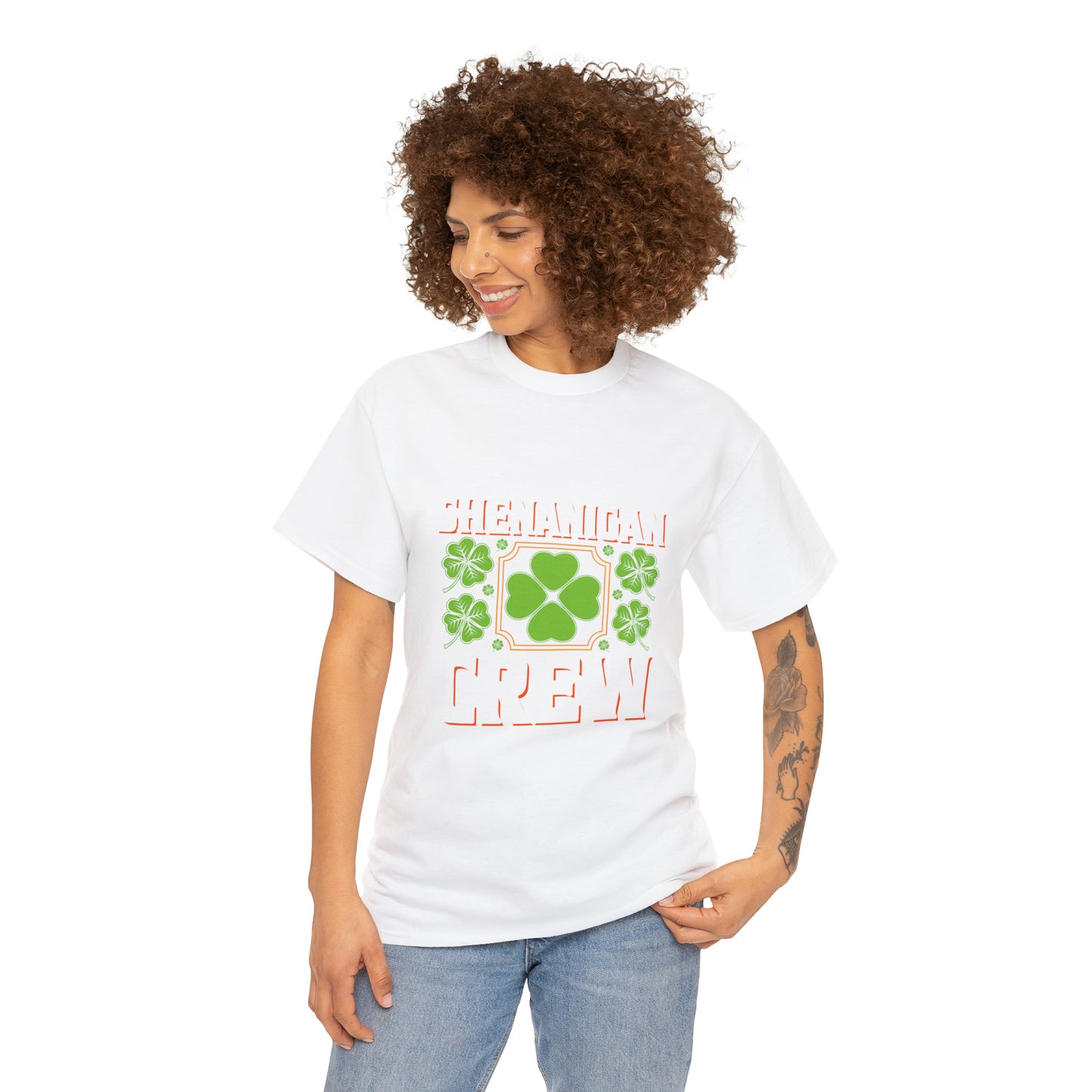 Unisex Shenanigan's Matching Family Shenanigans Crew St Patricks Day Heavy Cotton Tee