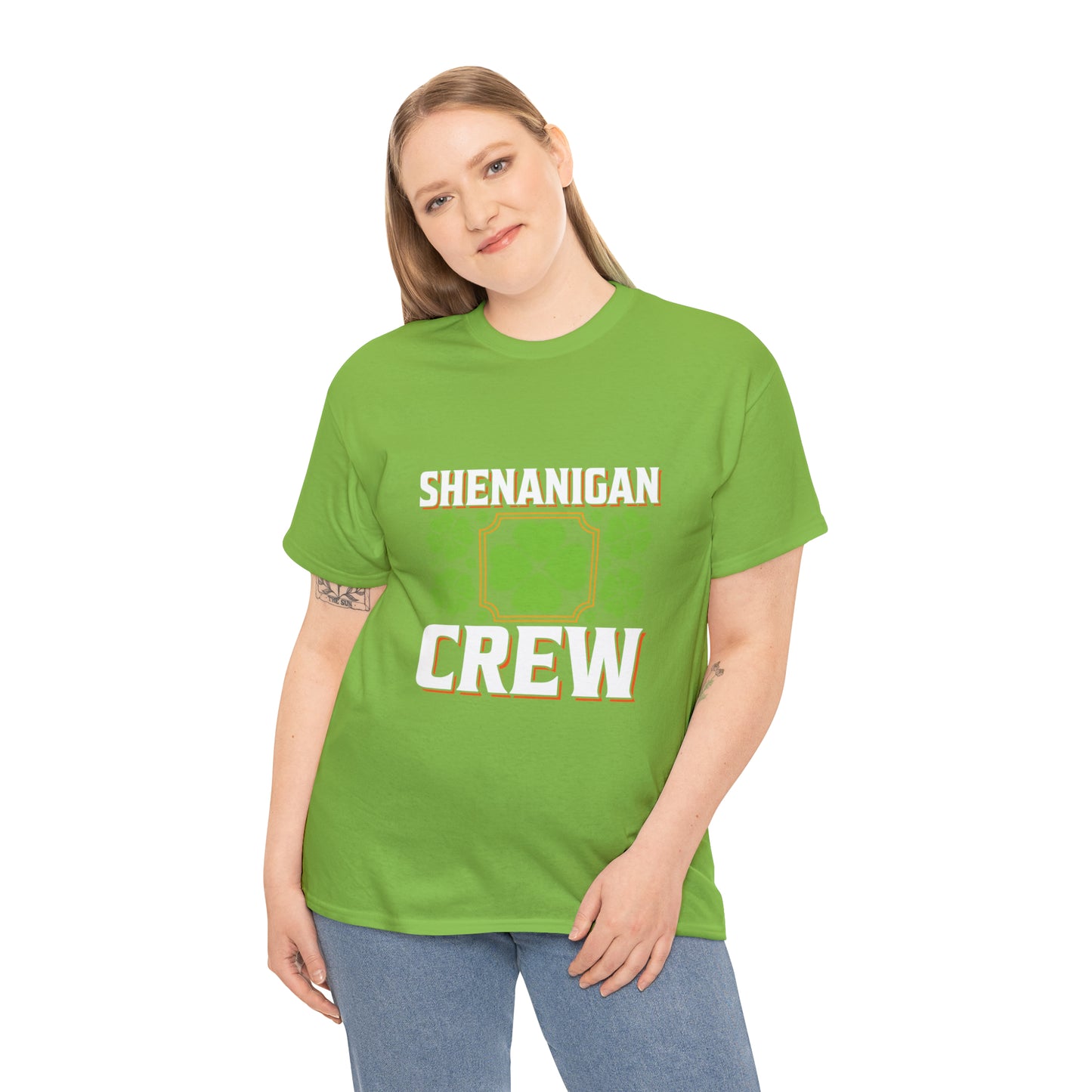 Unisex Shenanigan's Matching Family Shenanigans Crew St Patricks Day Heavy Cotton Tee