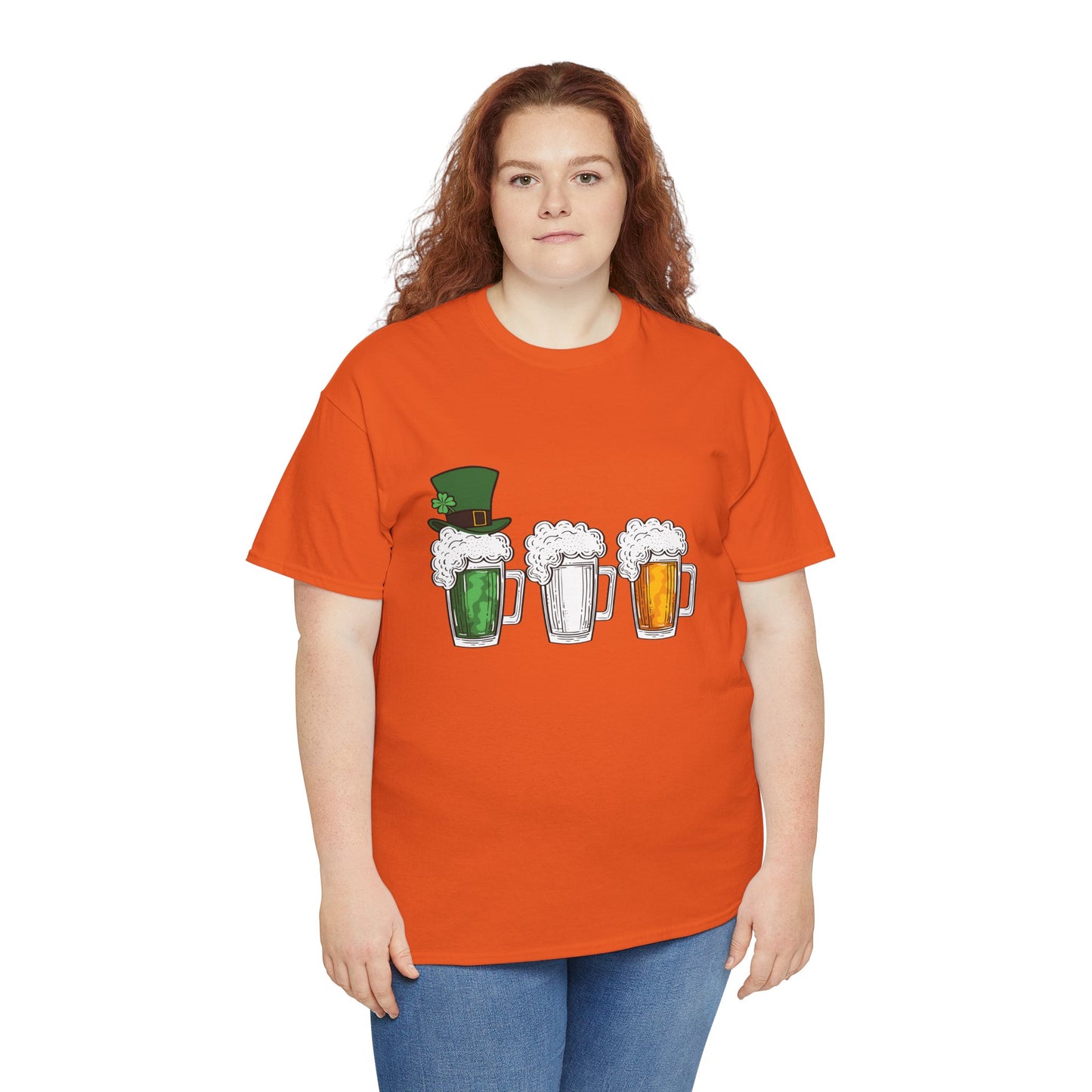 Unisex St Patrick's Day Beer Flag Heavy Cotton Tee