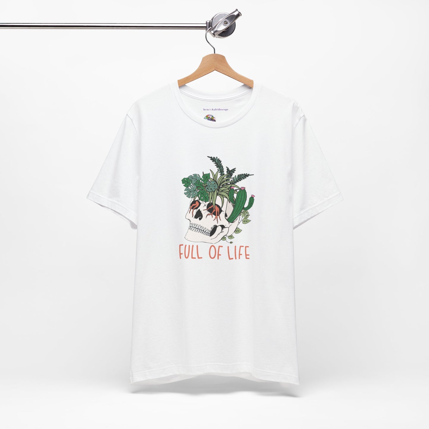 Plants, Full of Life, Skeleton, Springtime, Gardening, XS-3XL Unisex Jersey Short Sleeve Tee